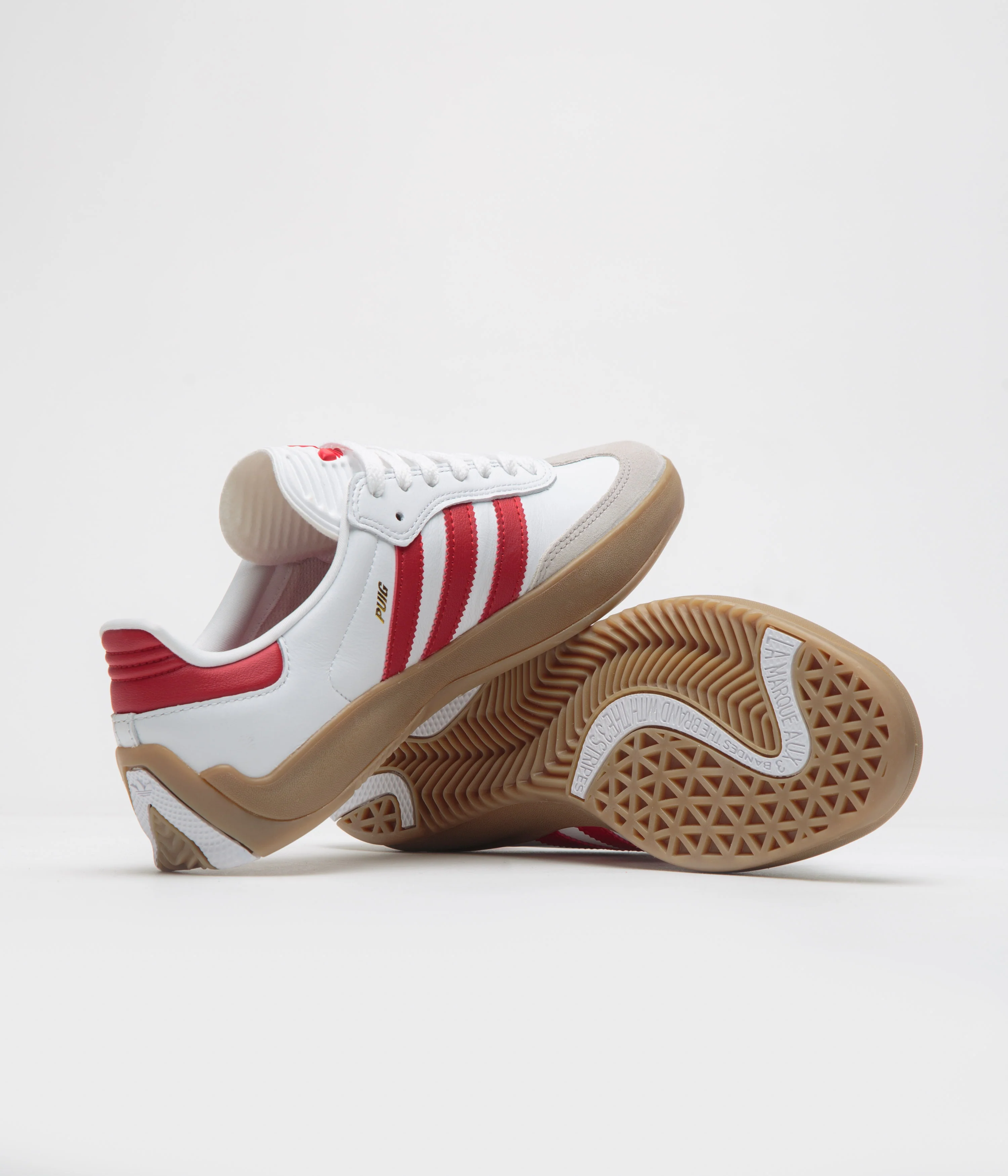 Adidas Puig Samba Shoes - FTWR White / Better Scarlet / Gum4 - Image 5