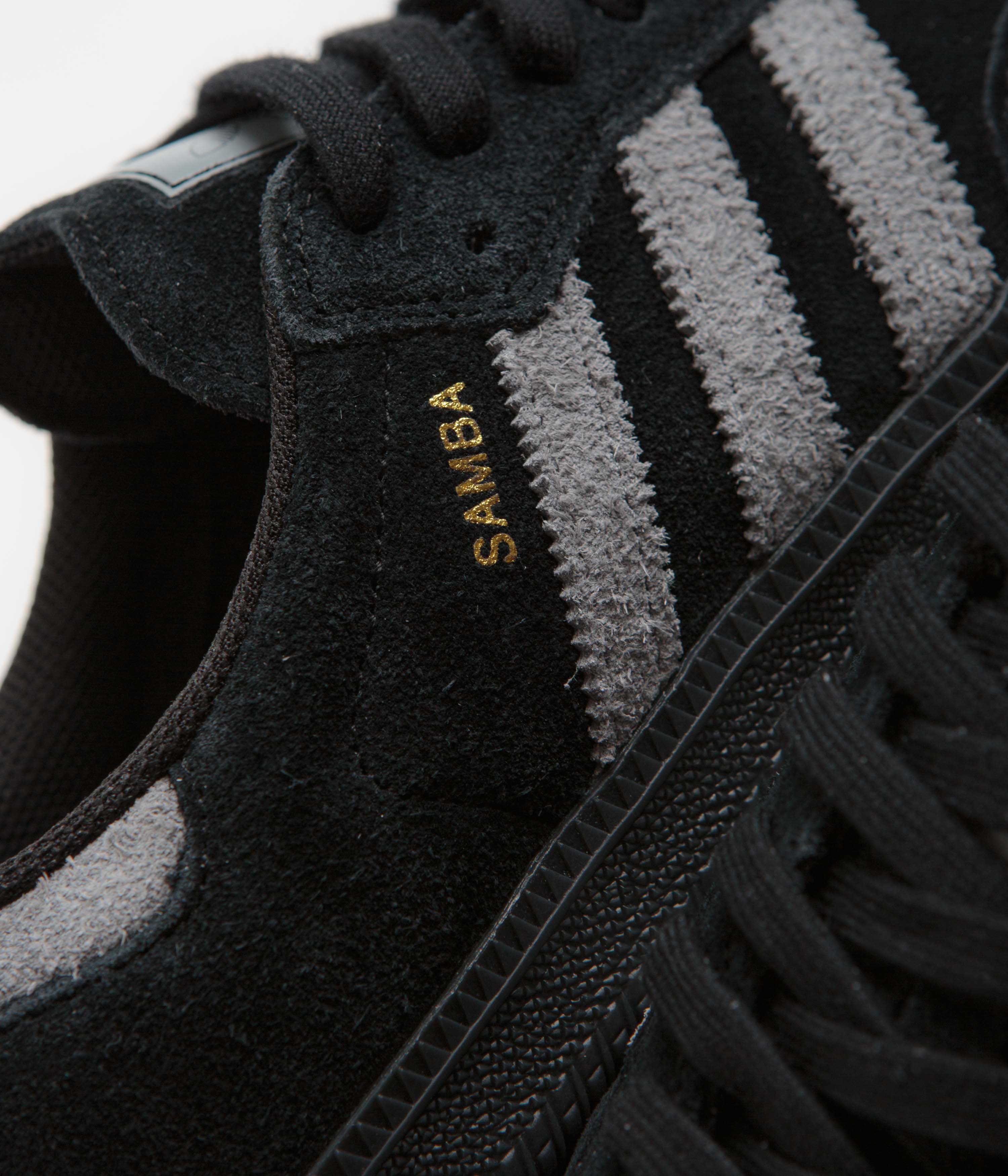 Adidas Samba ADV Shoes - Core Black / Grey Four / Gold Metallic - Image 3