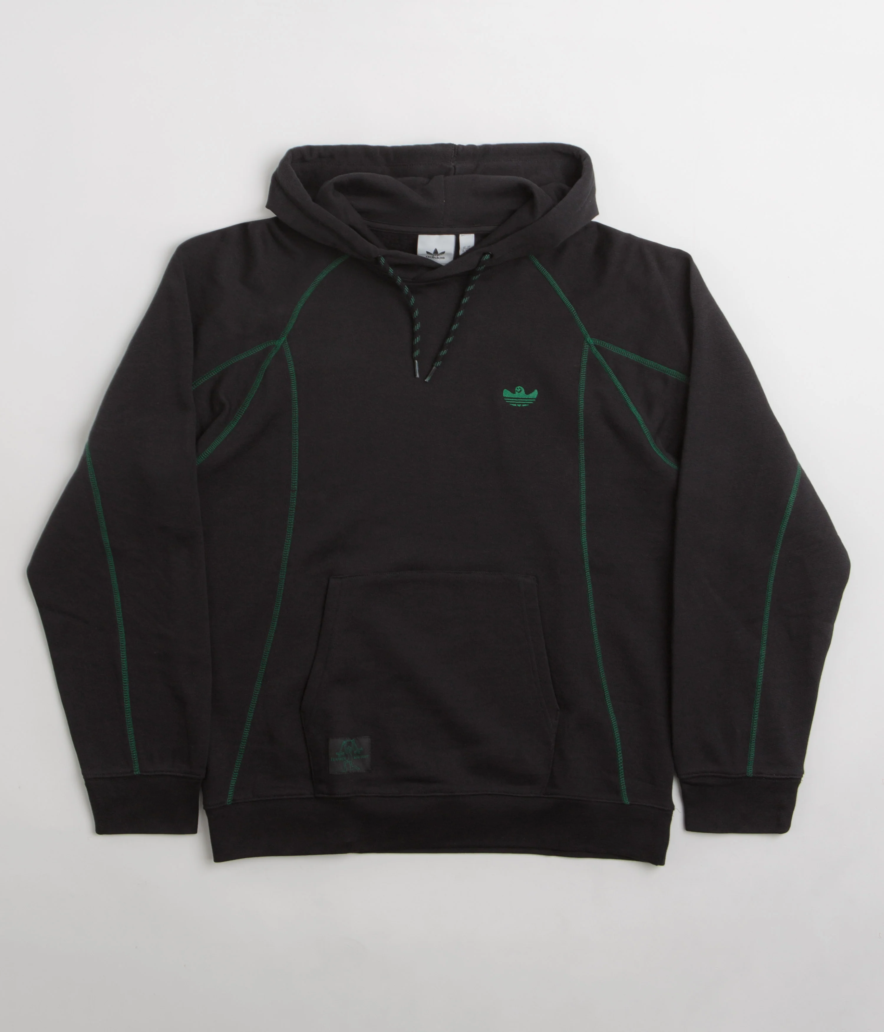 Adidas Shmoofoil Featherweight Hoodie - Black / Dark Green
