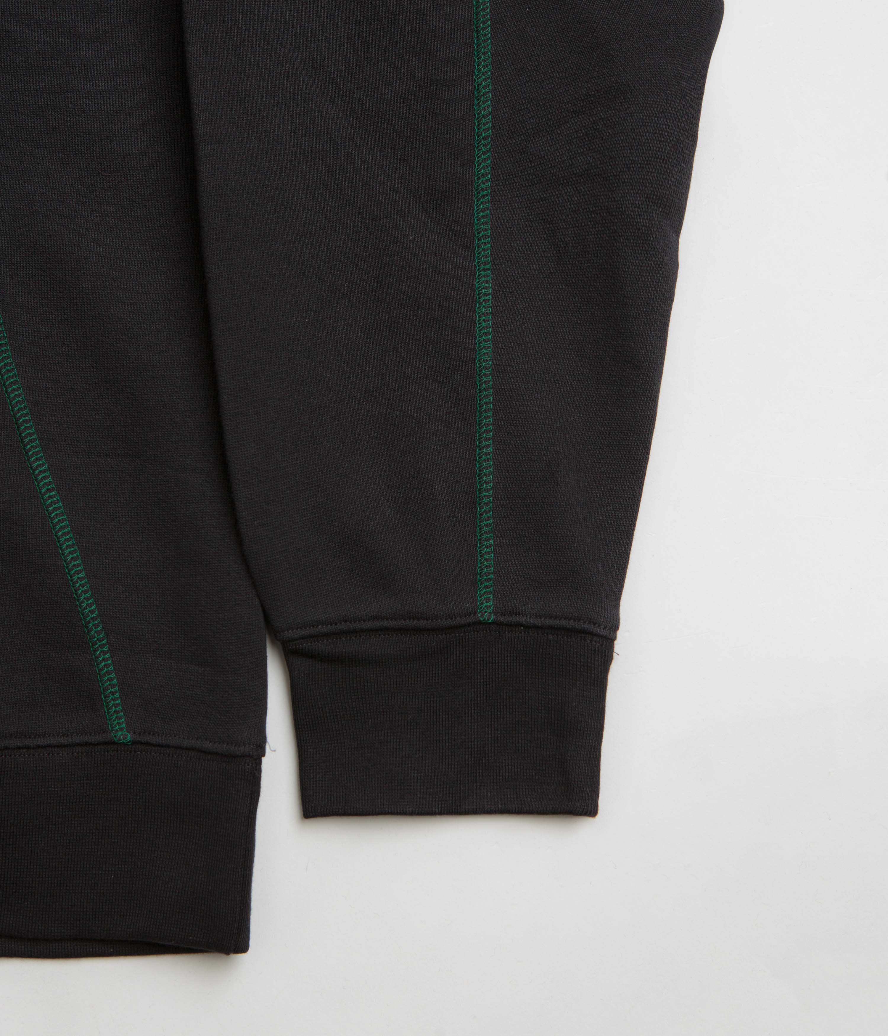 Adidas Shmoofoil Featherweight Hoodie - Black / Dark Green - Image 2