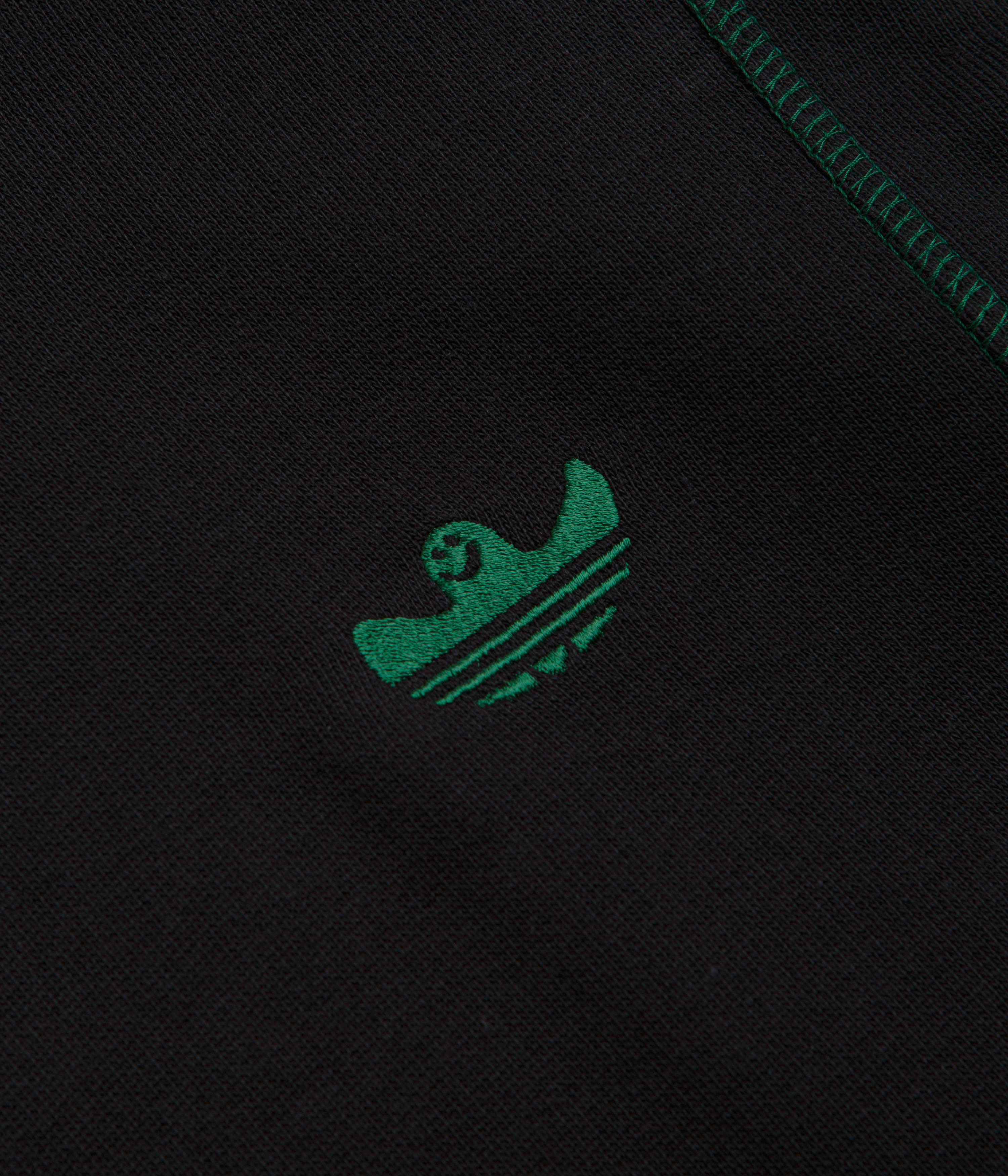 Adidas Shmoofoil Featherweight Hoodie - Black / Dark Green - Image 3