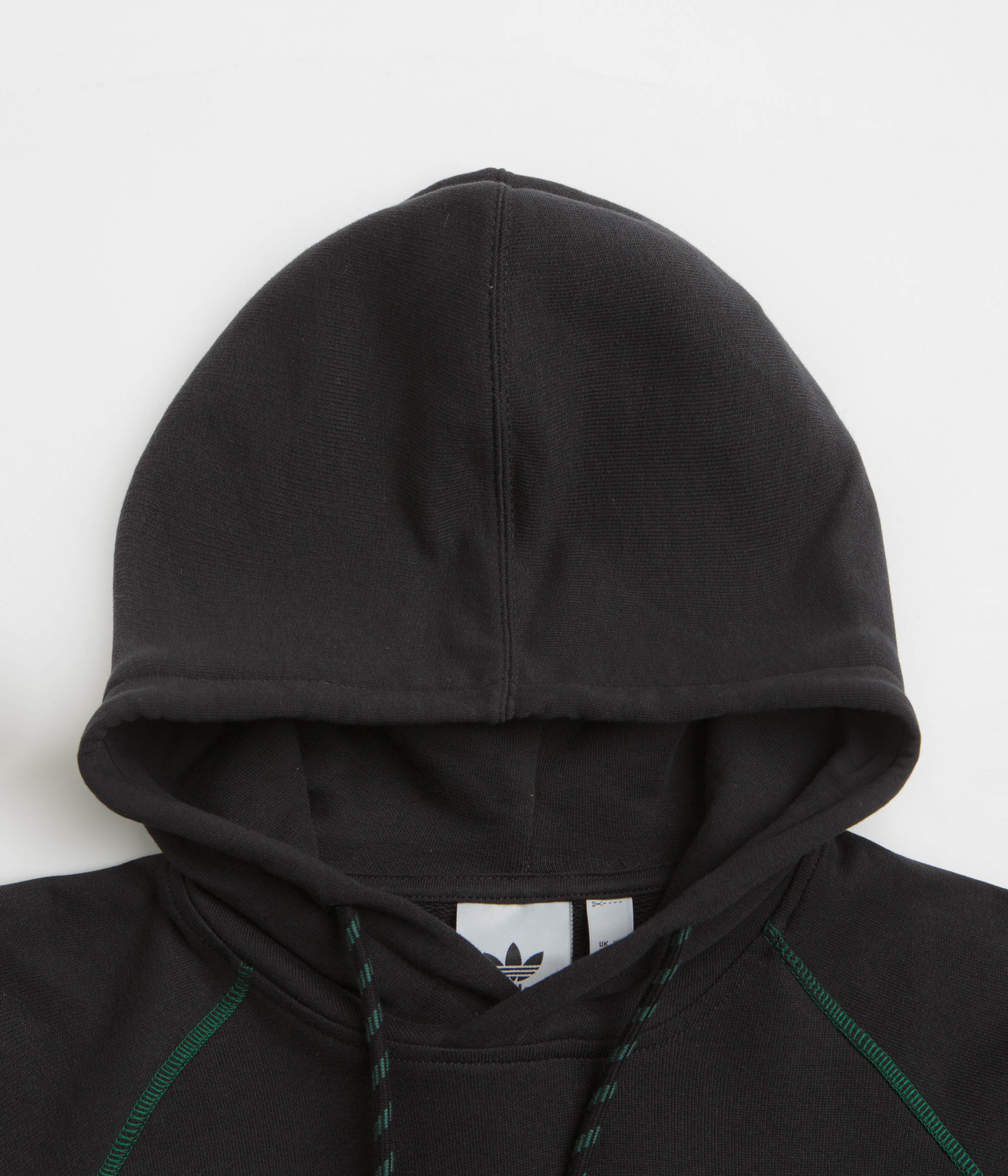 Adidas Shmoofoil Featherweight Hoodie - Black / Dark Green - Image 4
