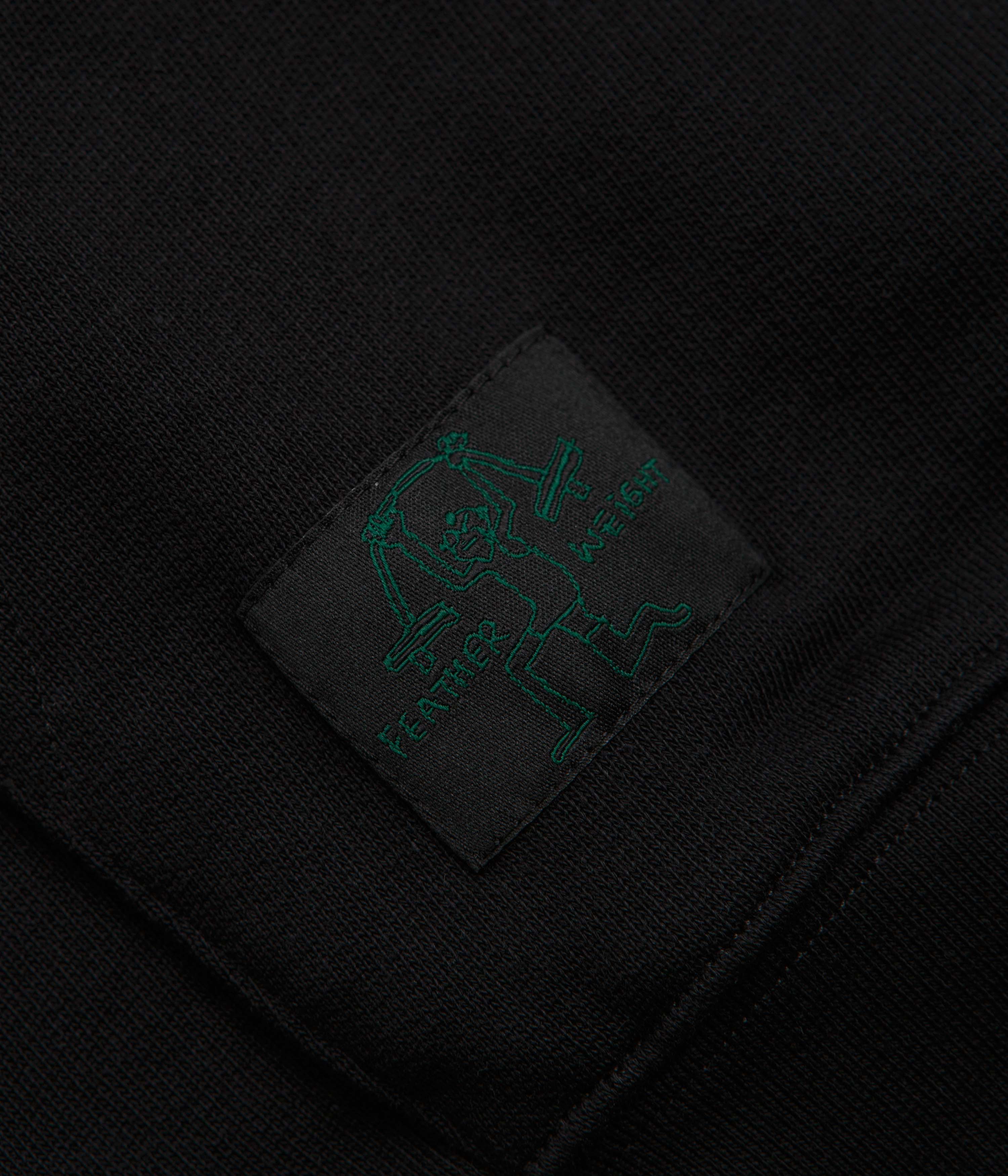 Adidas Shmoofoil Featherweight Hoodie - Black / Dark Green - Image 5