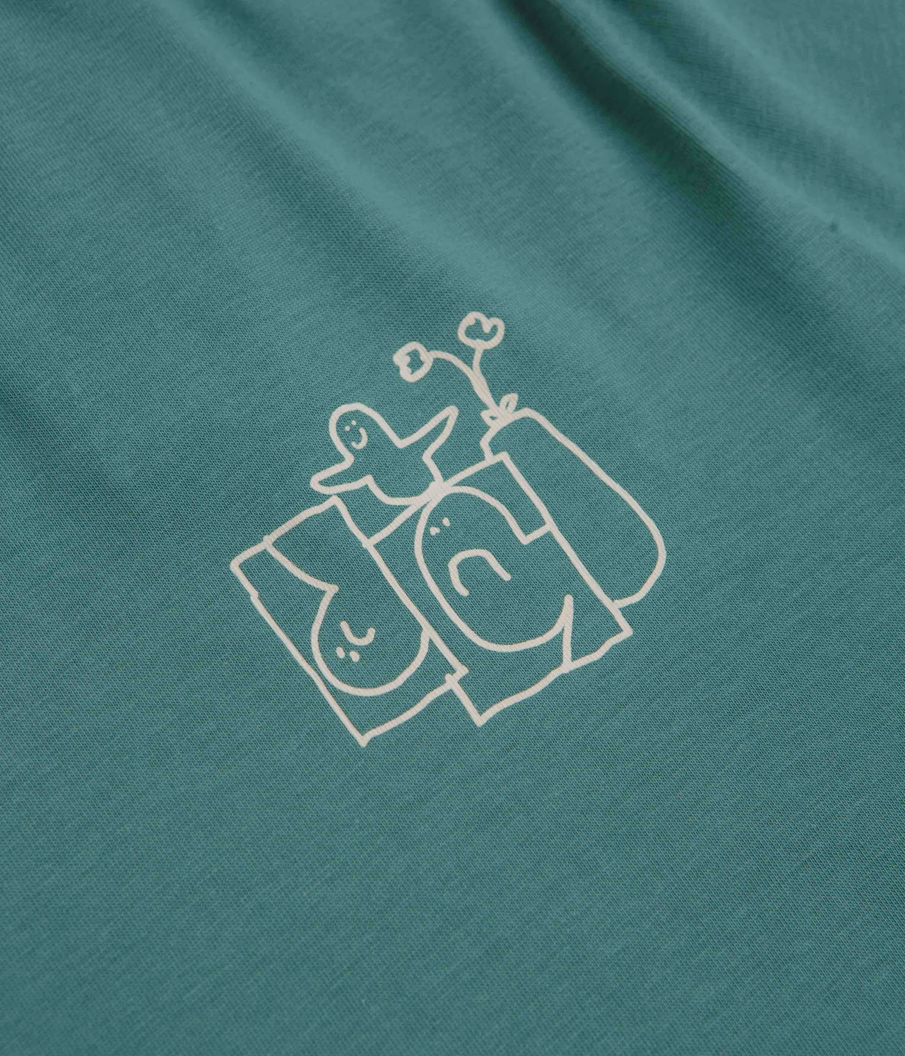 Adidas Shmoofoil Stairs T-Shirt - Preloved Teal / Alumina - Image 3