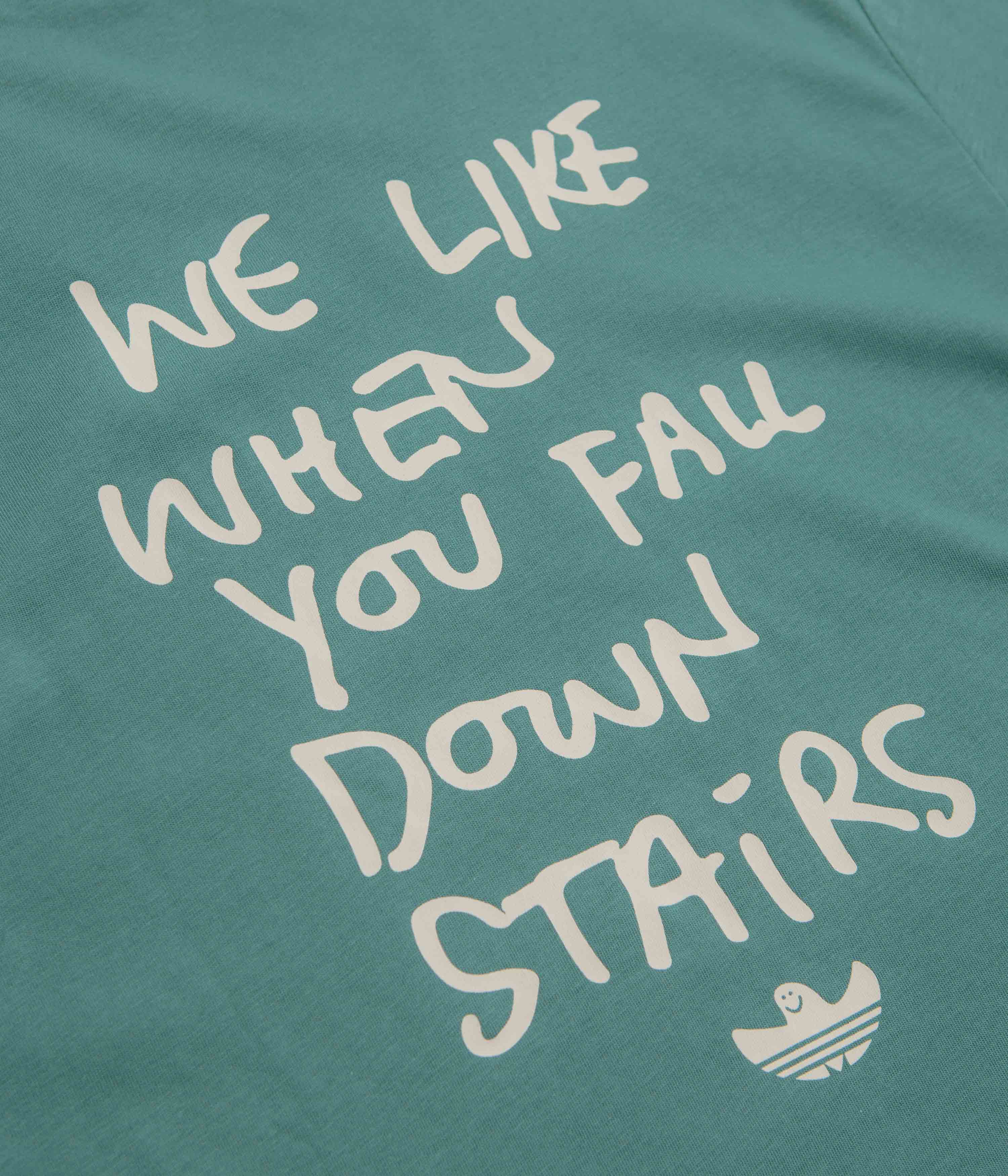 Adidas Shmoofoil Stairs T-Shirt - Preloved Teal / Alumina - Image 5