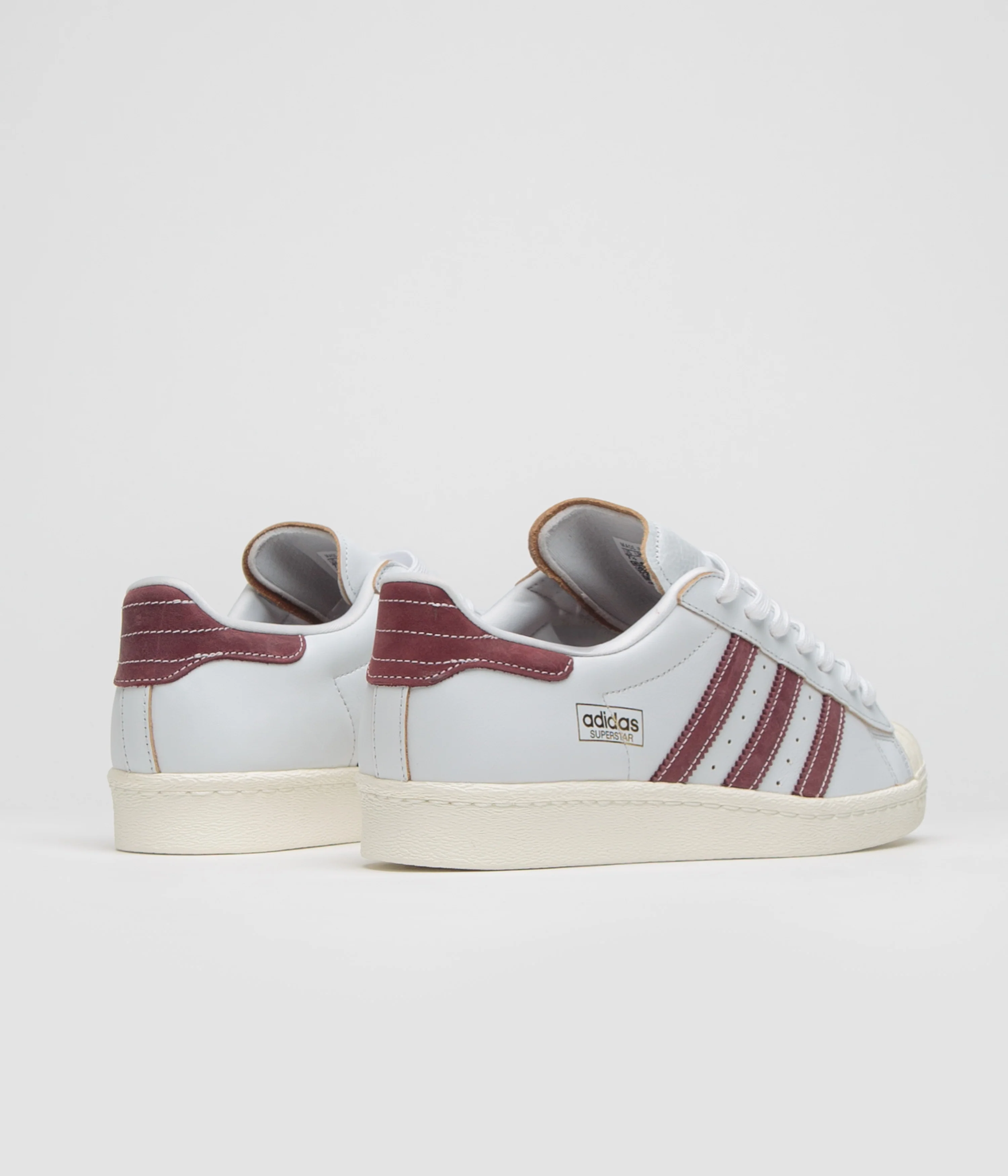 Adidas Superstar 80 ADV Shoes - Crystal White / Shadow Red / Off White - Image 4