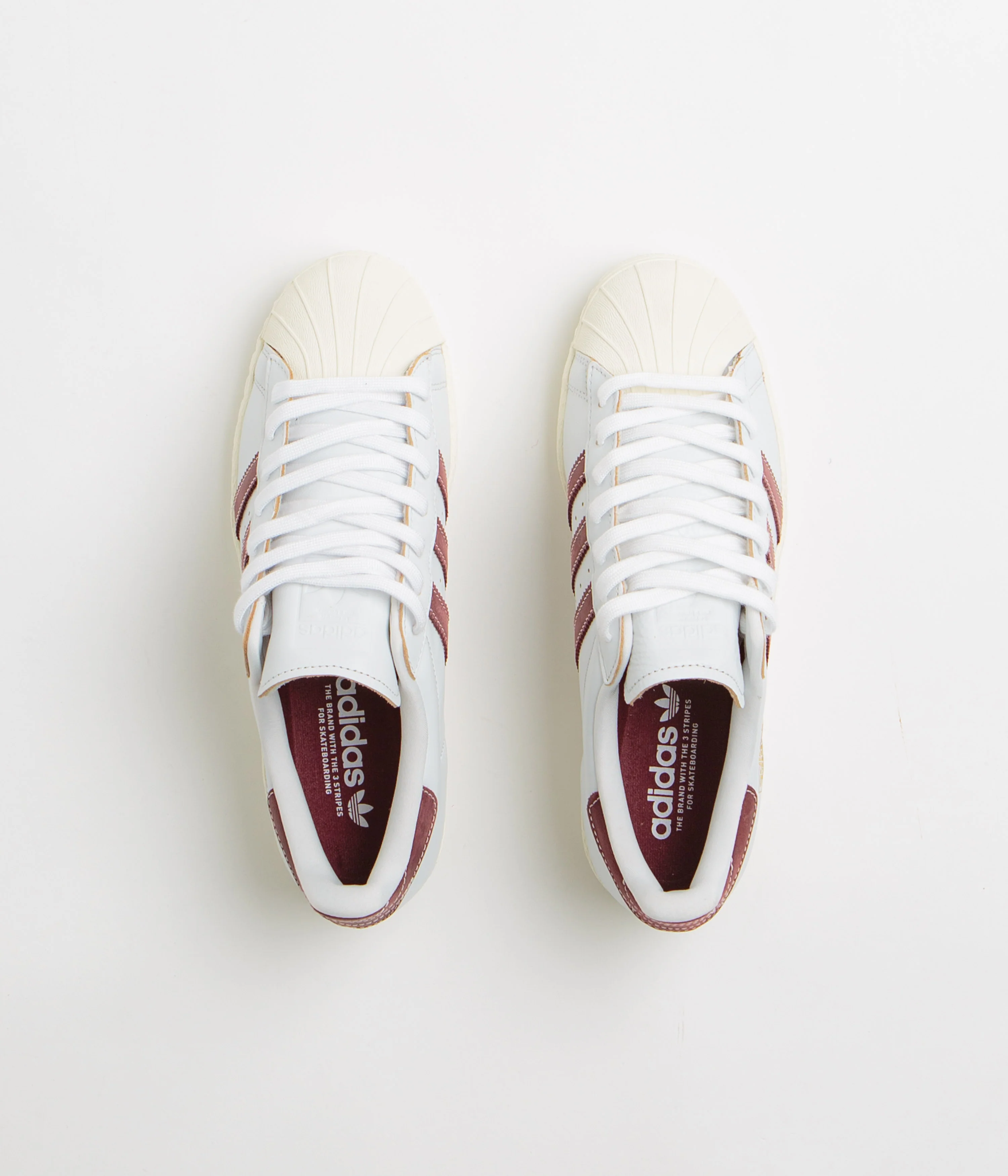 Adidas Superstar 80 ADV Shoes - Crystal White / Shadow Red / Off White - Image 7