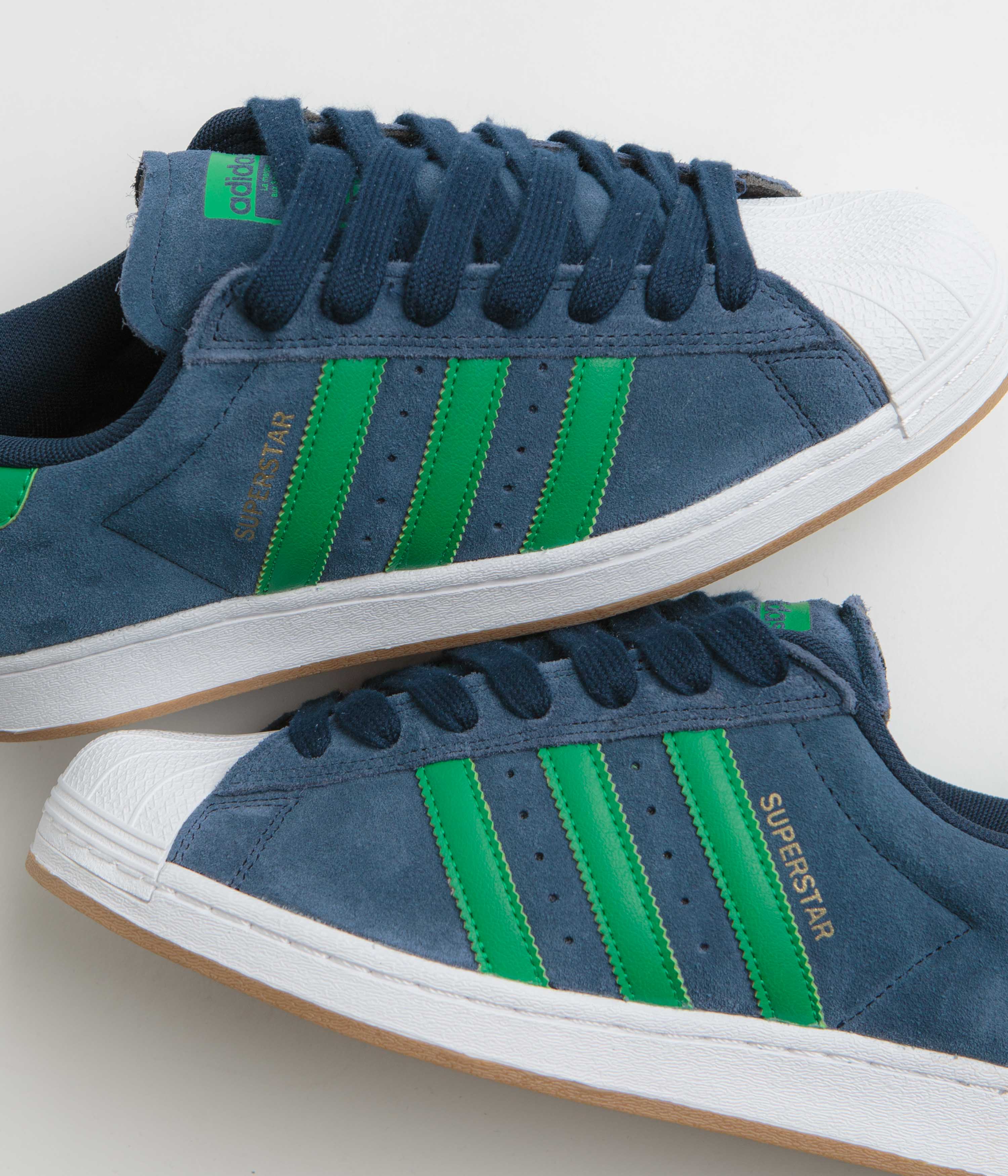 Adidas Superstar ADV Shoes - Collegiate Navy / Green / FTWR White - Image 3