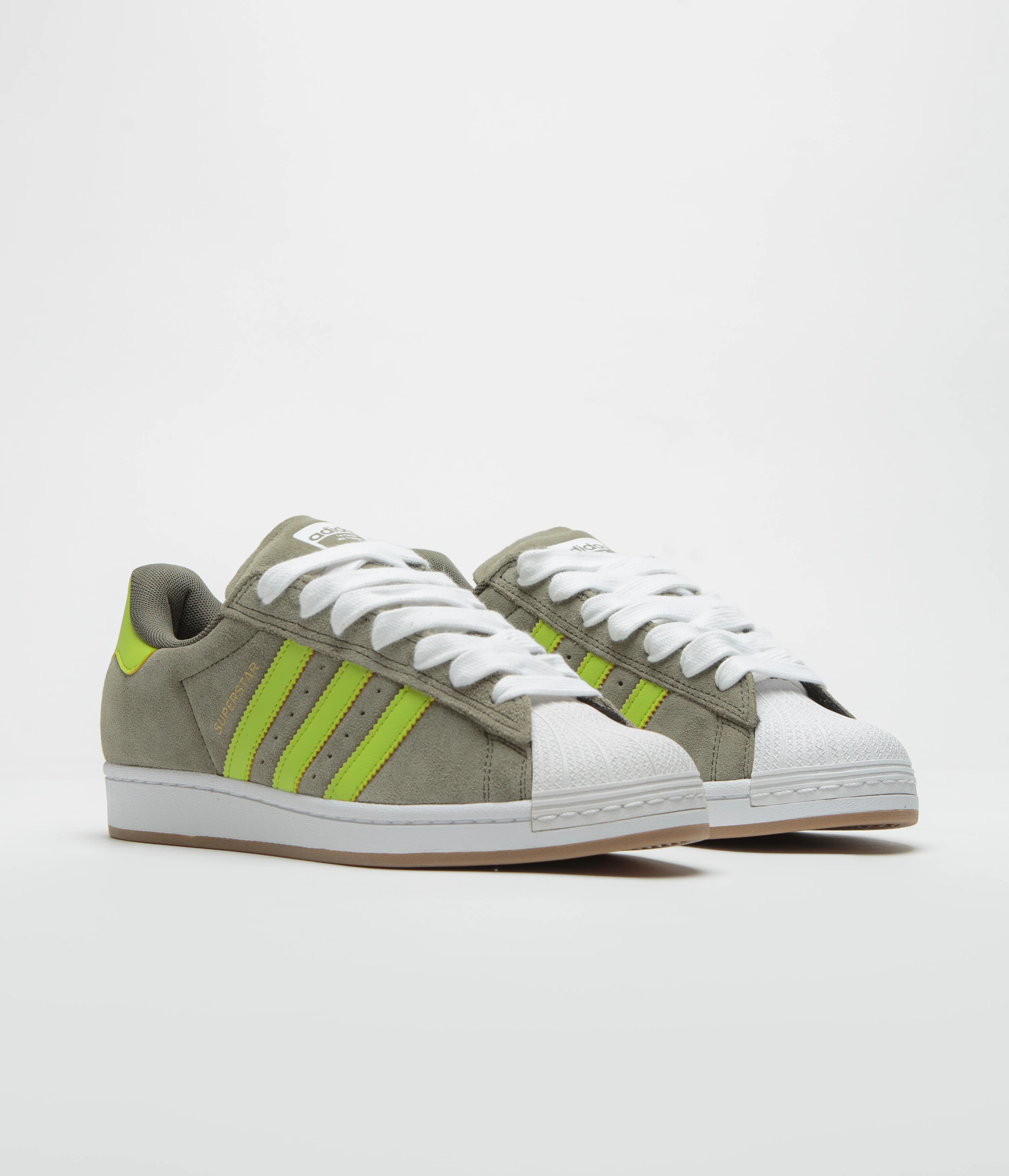 Adidas Superstar ADV Shoes - Olive Strata / Semi Solar Yellow / Gold Metallic - Image 3