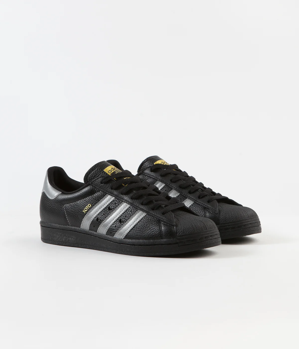 Adidas Superstar ADV 'Soto' Shoes - Core Black / Silver Metallic / Gold Metallic - Image 2