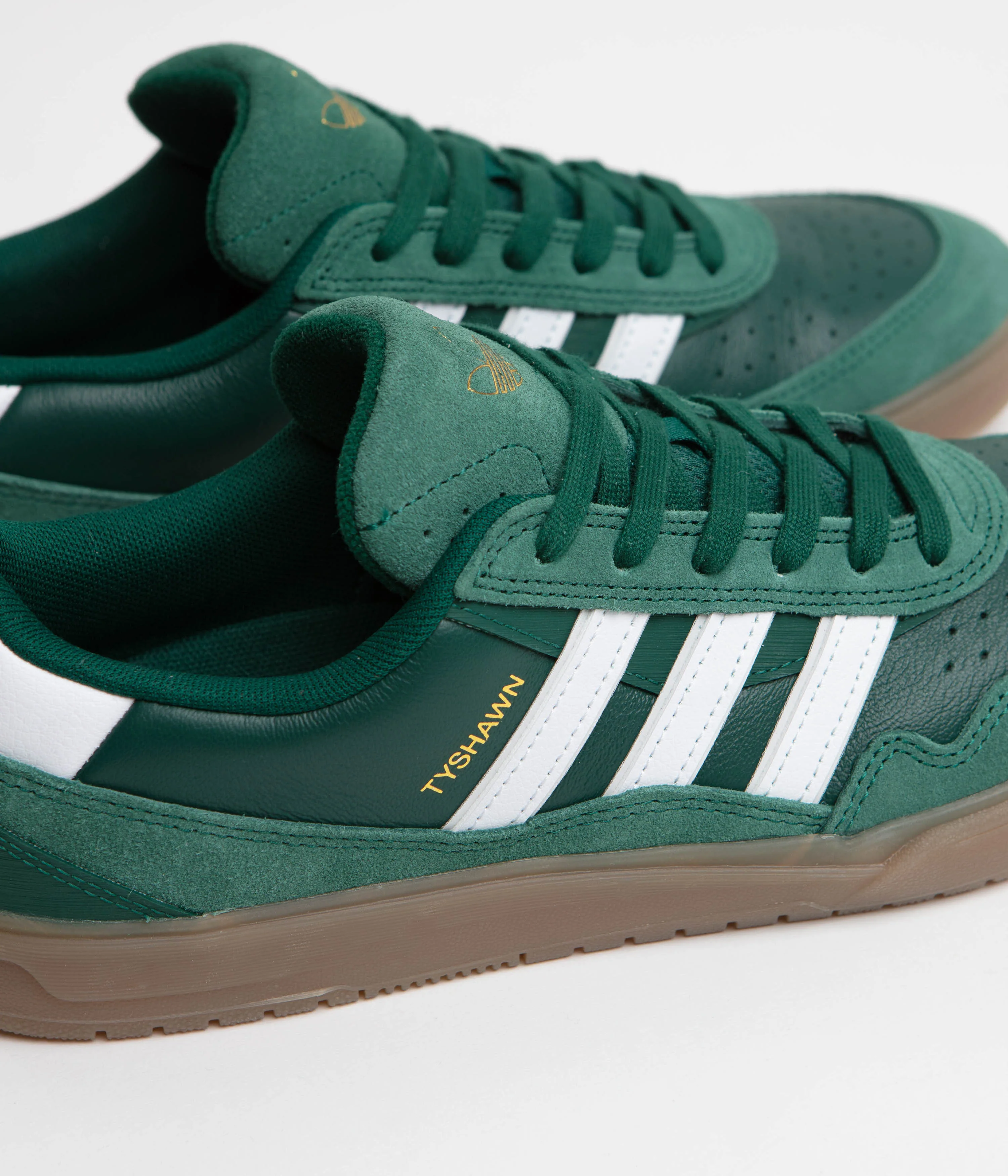 Adidas Tyshawn II Shoes - Collegiate Green / FTWR White / Gum5 - Image 3