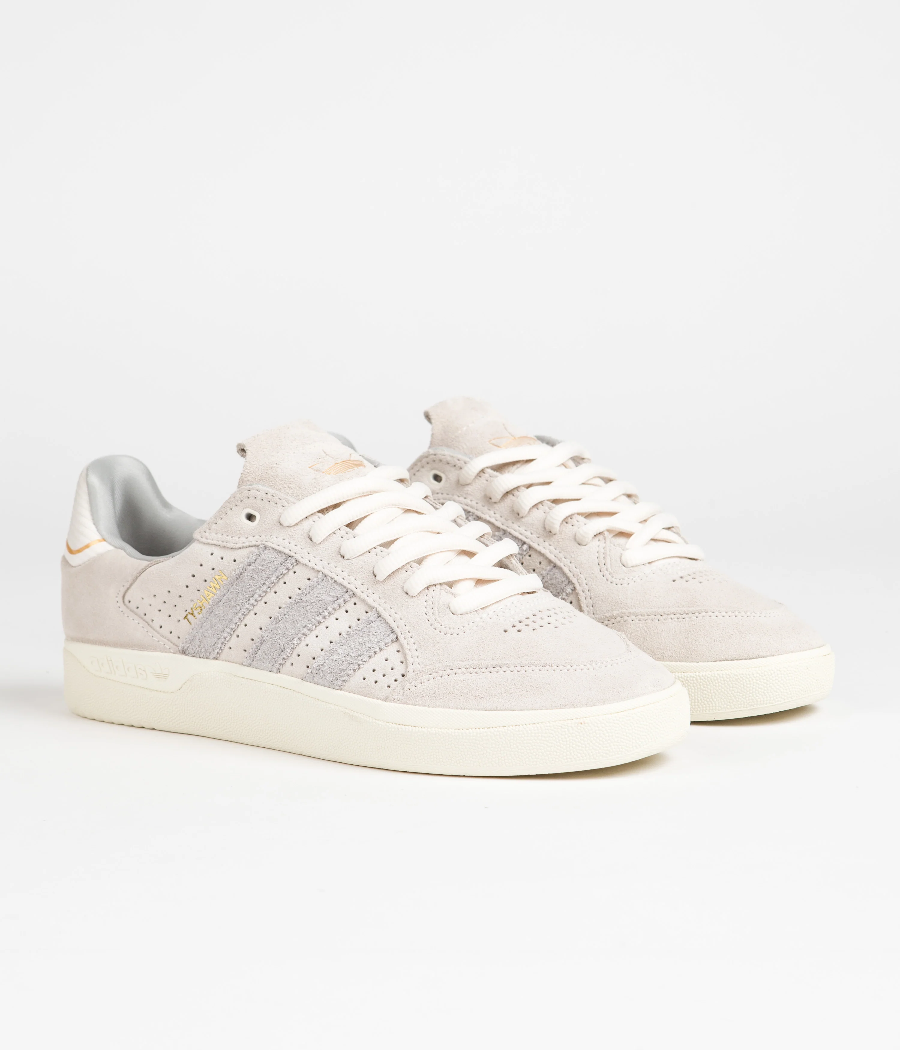 Adidas Tyshawn Low Shoes - Chalk White / Grey One / Cream White - Image 2