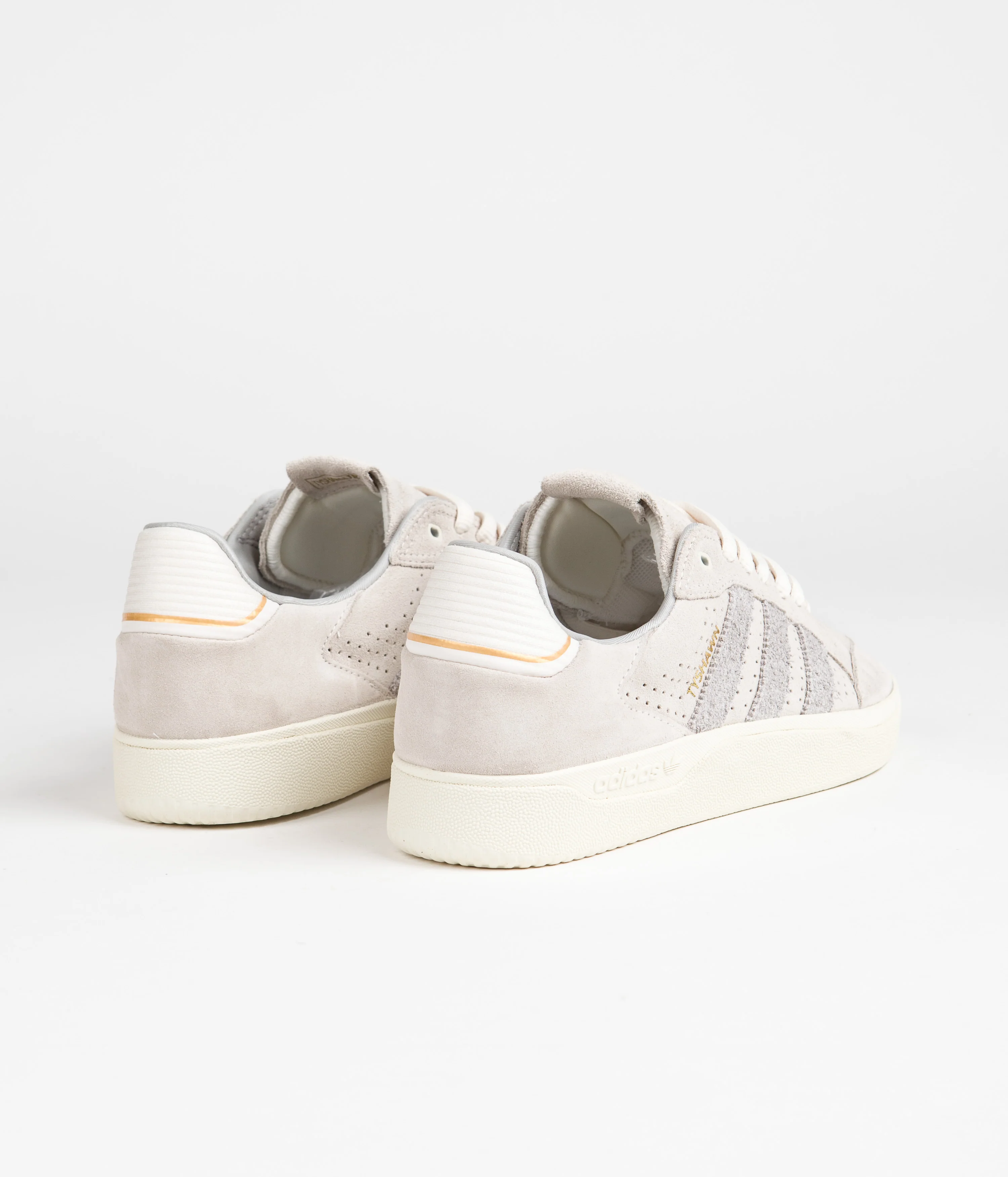 Adidas Tyshawn Low Shoes - Chalk White / Grey One / Cream White - Image 4