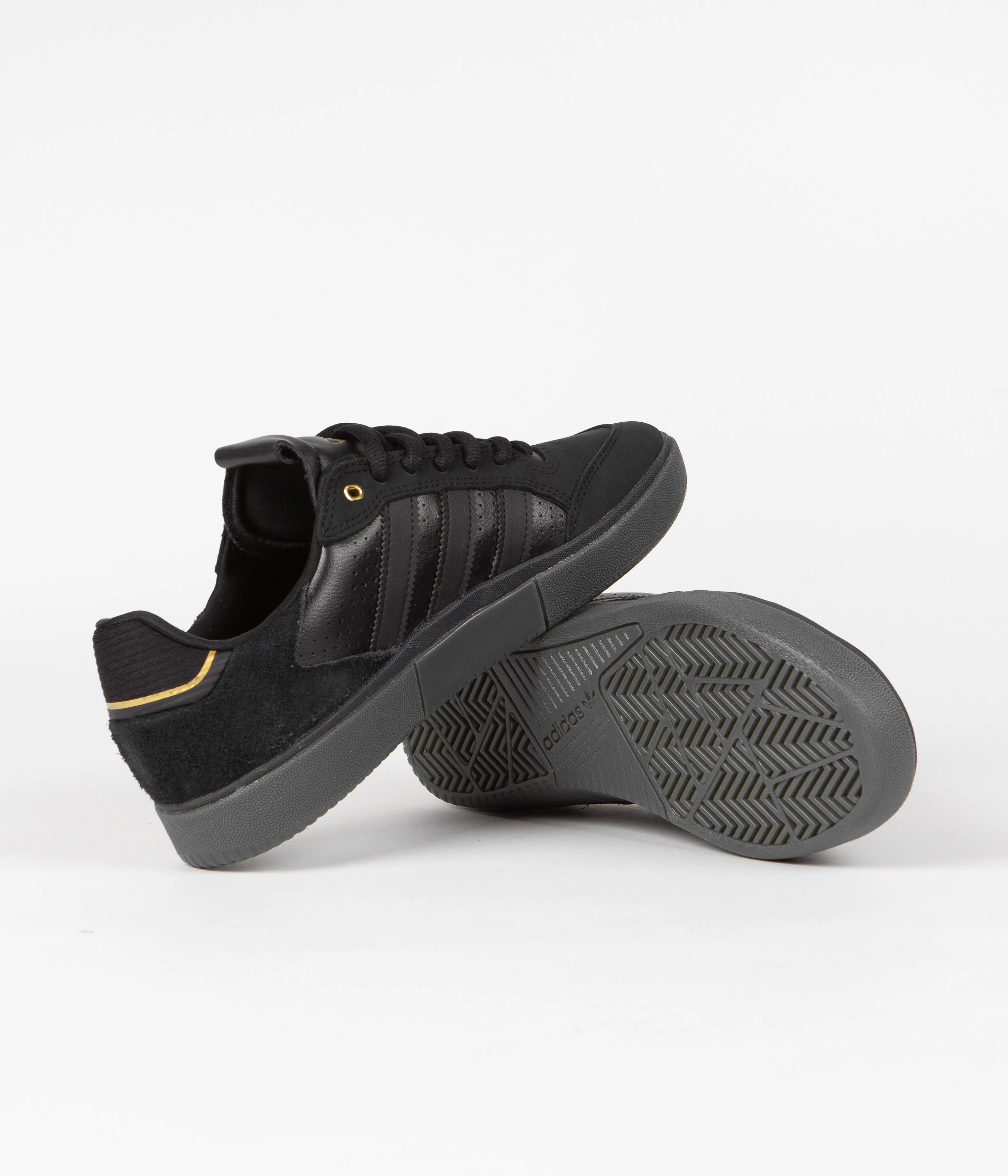 Adidas Tyshawn Low Shoes - Core Black / Core Black / Gold Metallic / Core Black - Image 5