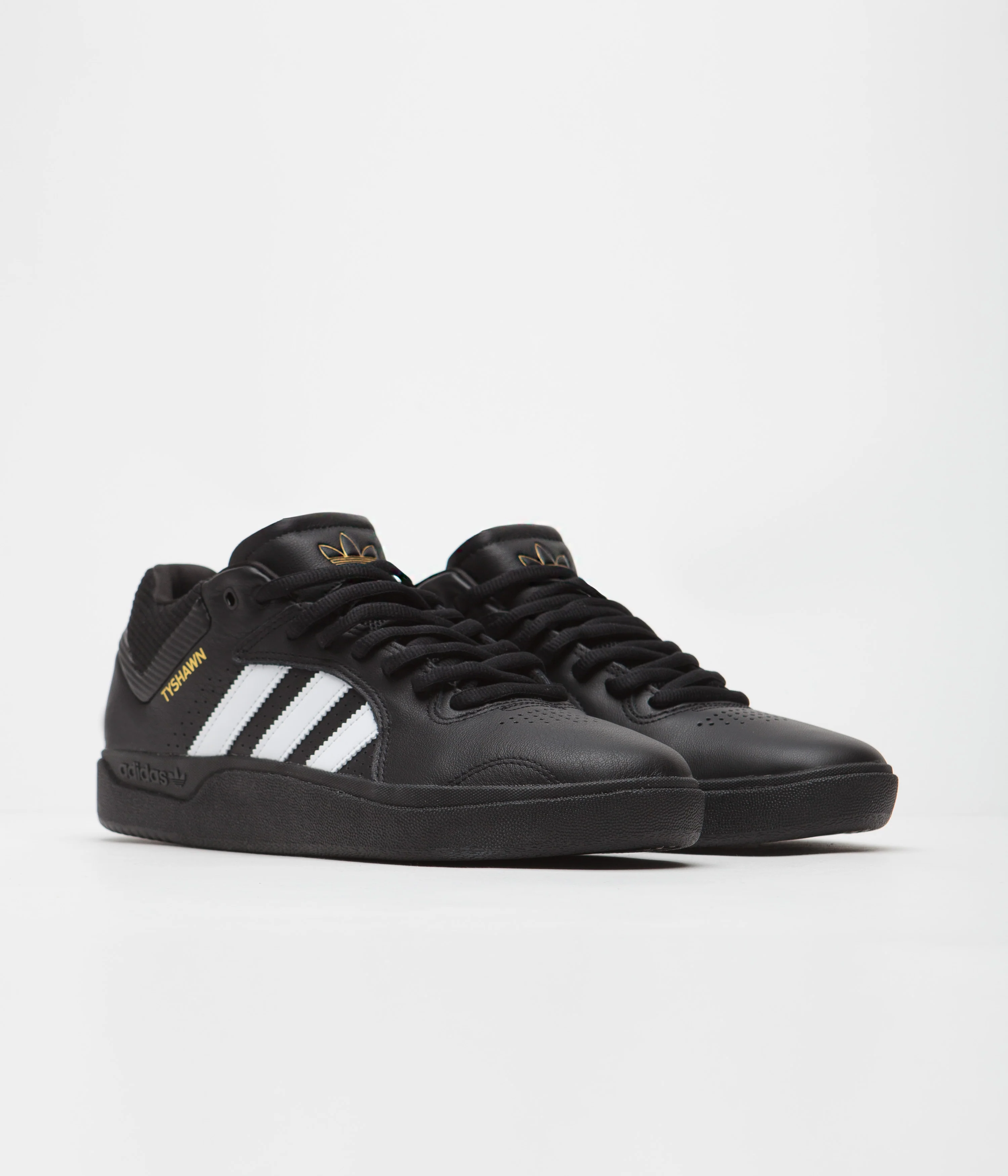 Adidas Tyshawn Shoes - Core Black / FTWR White / Gold Metallic / Black - Image 2