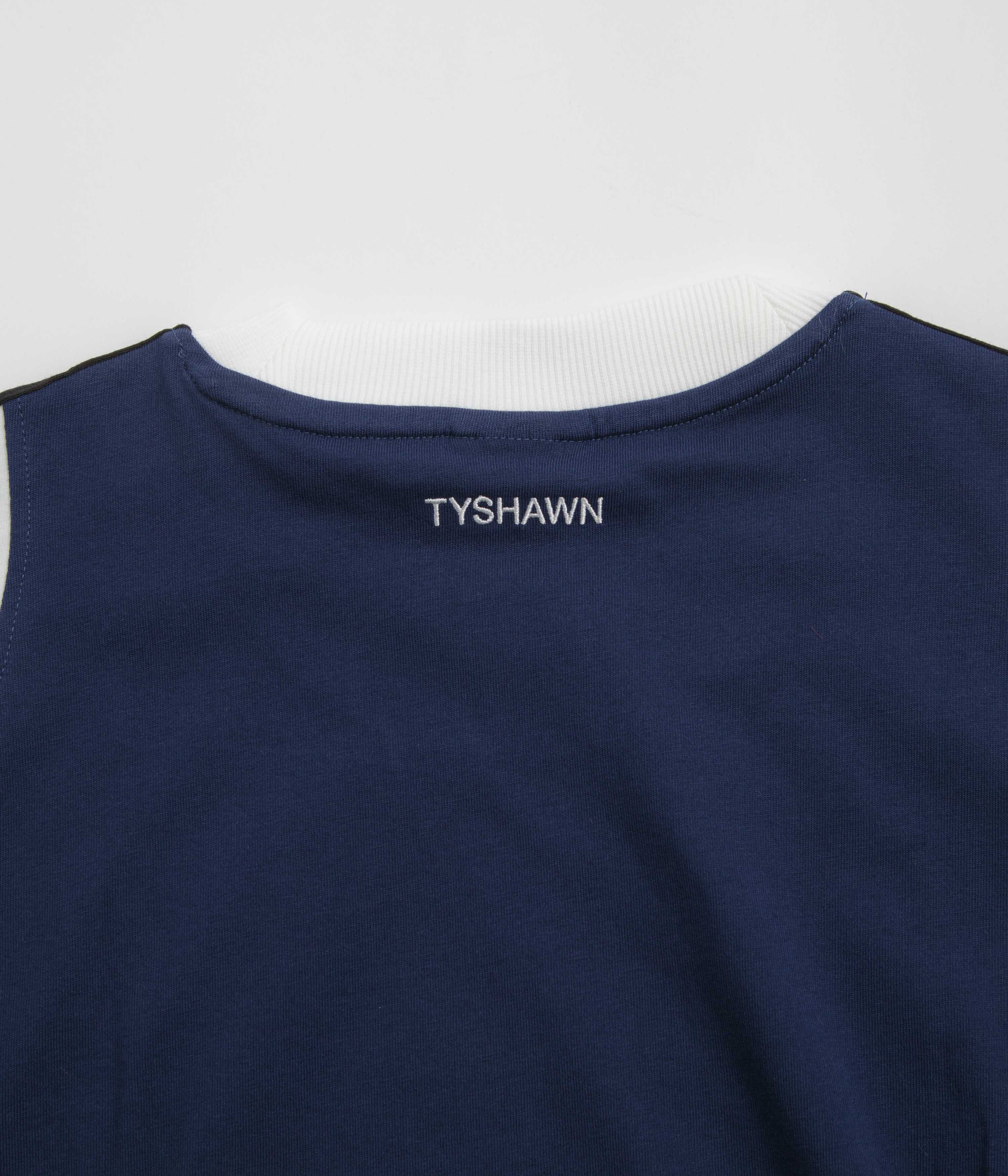 Adidas Tyshawn T-Shirt - Dark Blue / White - Image 3