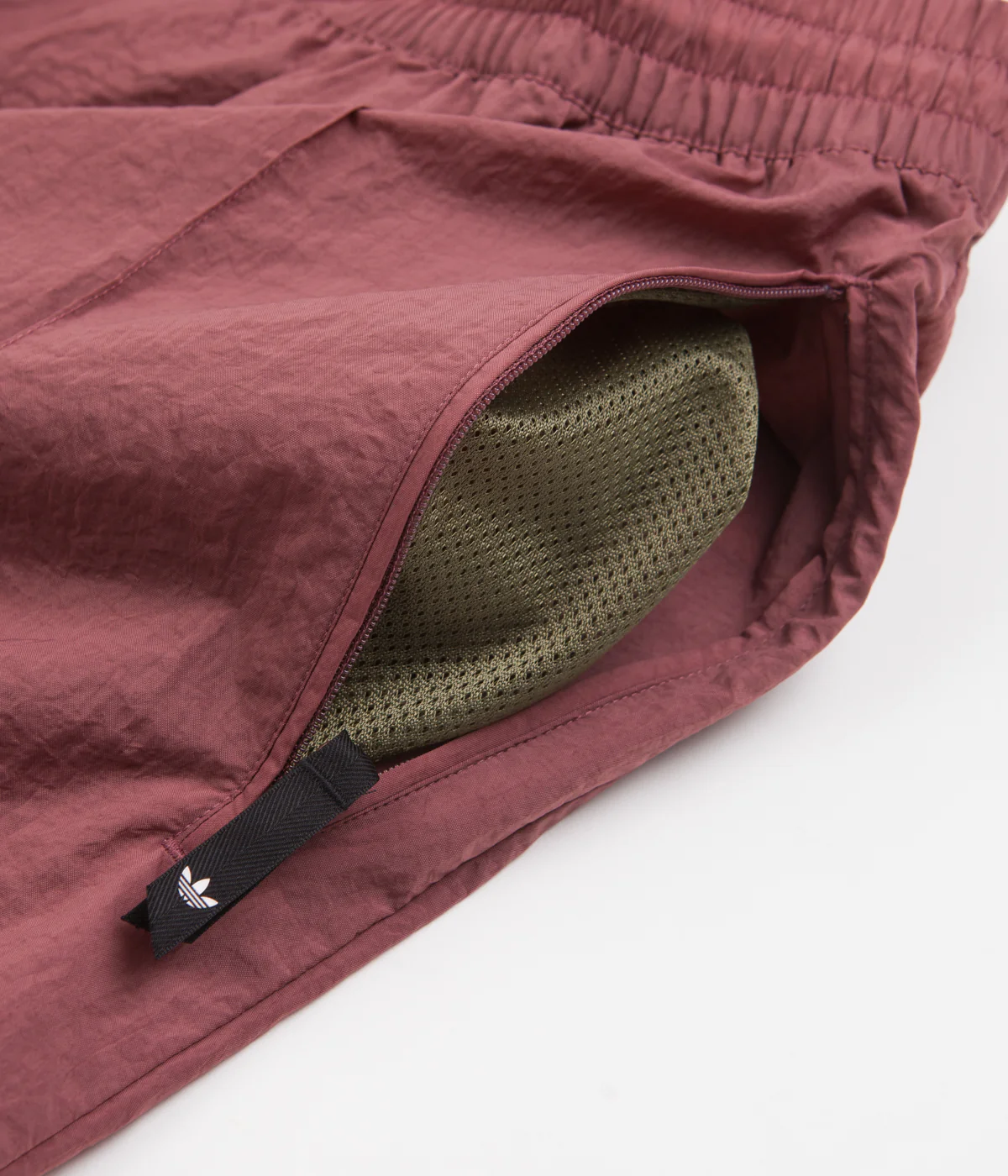 Adidas Wind Shorts - Quiet Crimson / Focus Olive - Image 7