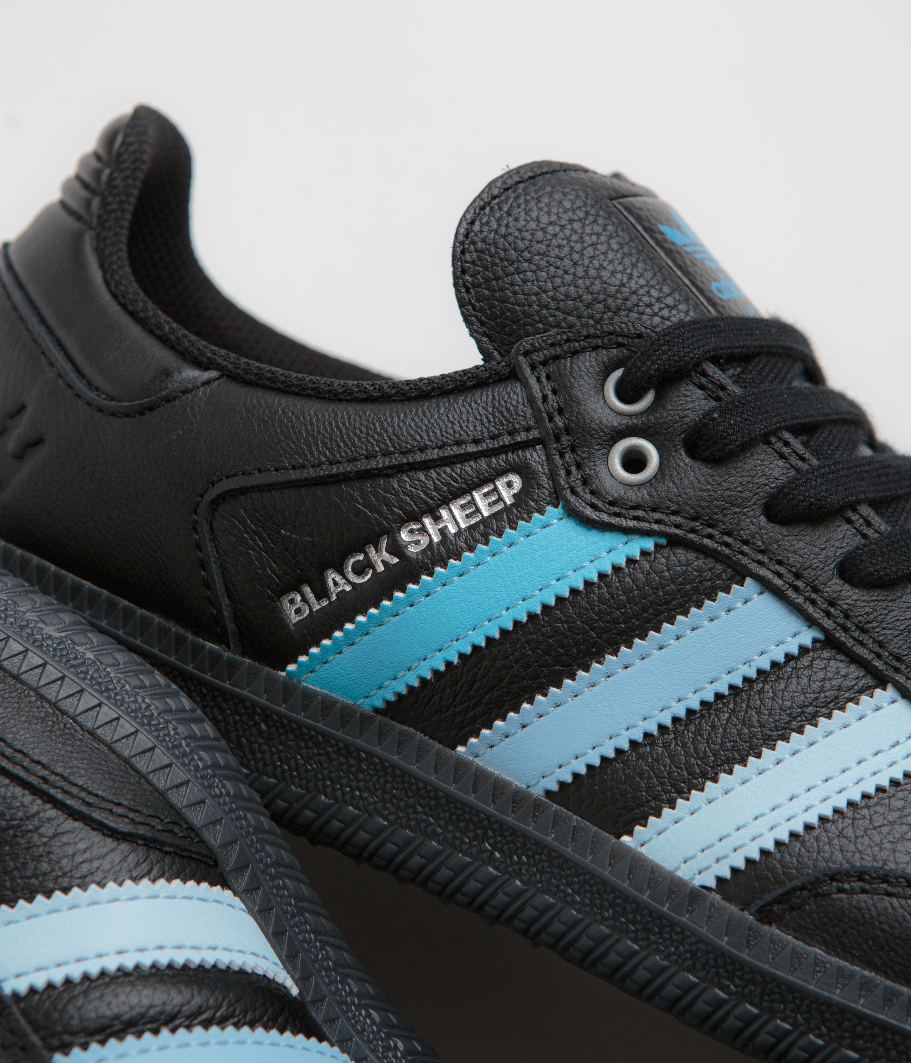 Adidas x Black Sheep x Charlotte FC Samba ADV Shoes - Core Black / FTWR White / Ice Blue - Image 3