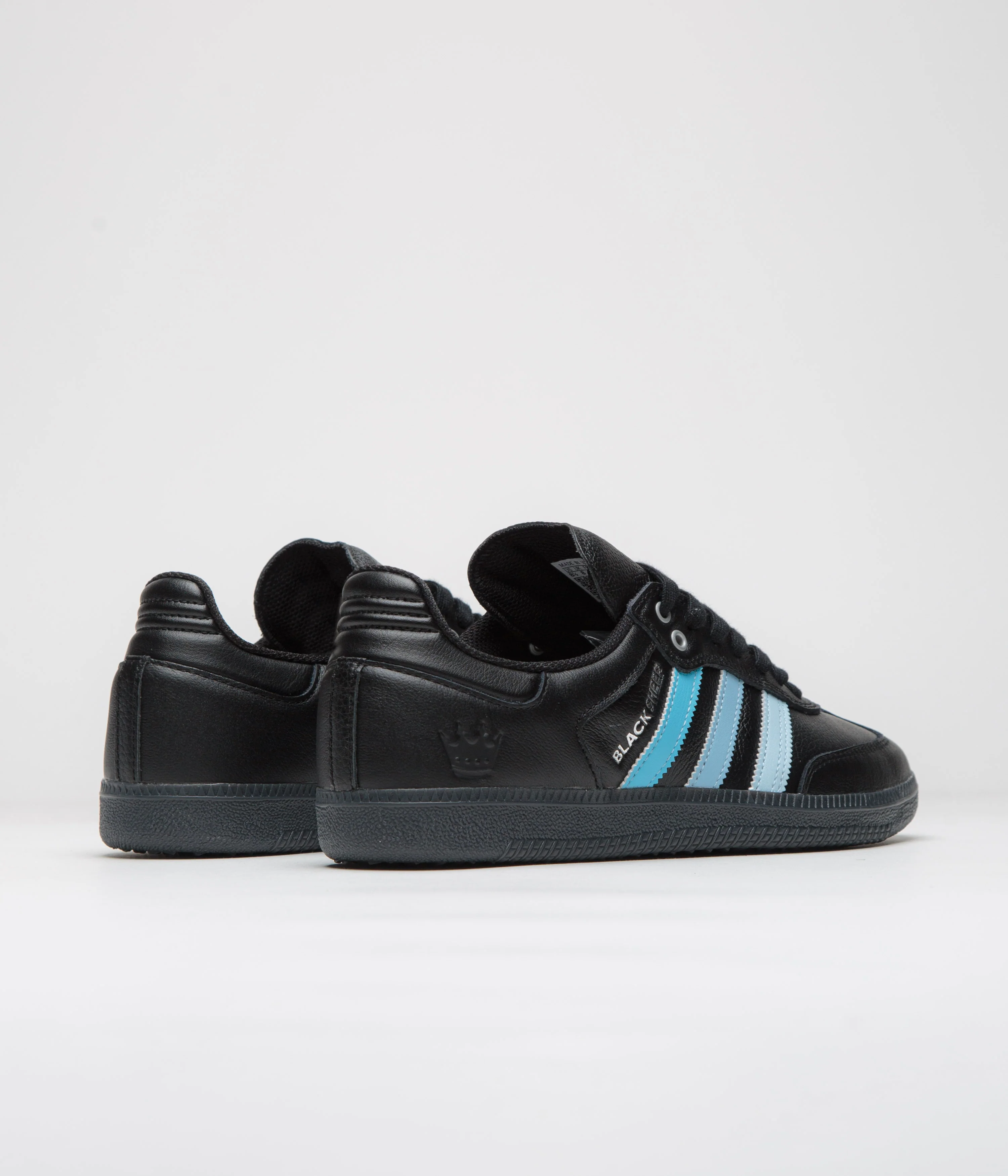 Adidas x Black Sheep x Charlotte FC Samba ADV Shoes - Core Black / FTWR White / Ice Blue - Image 4