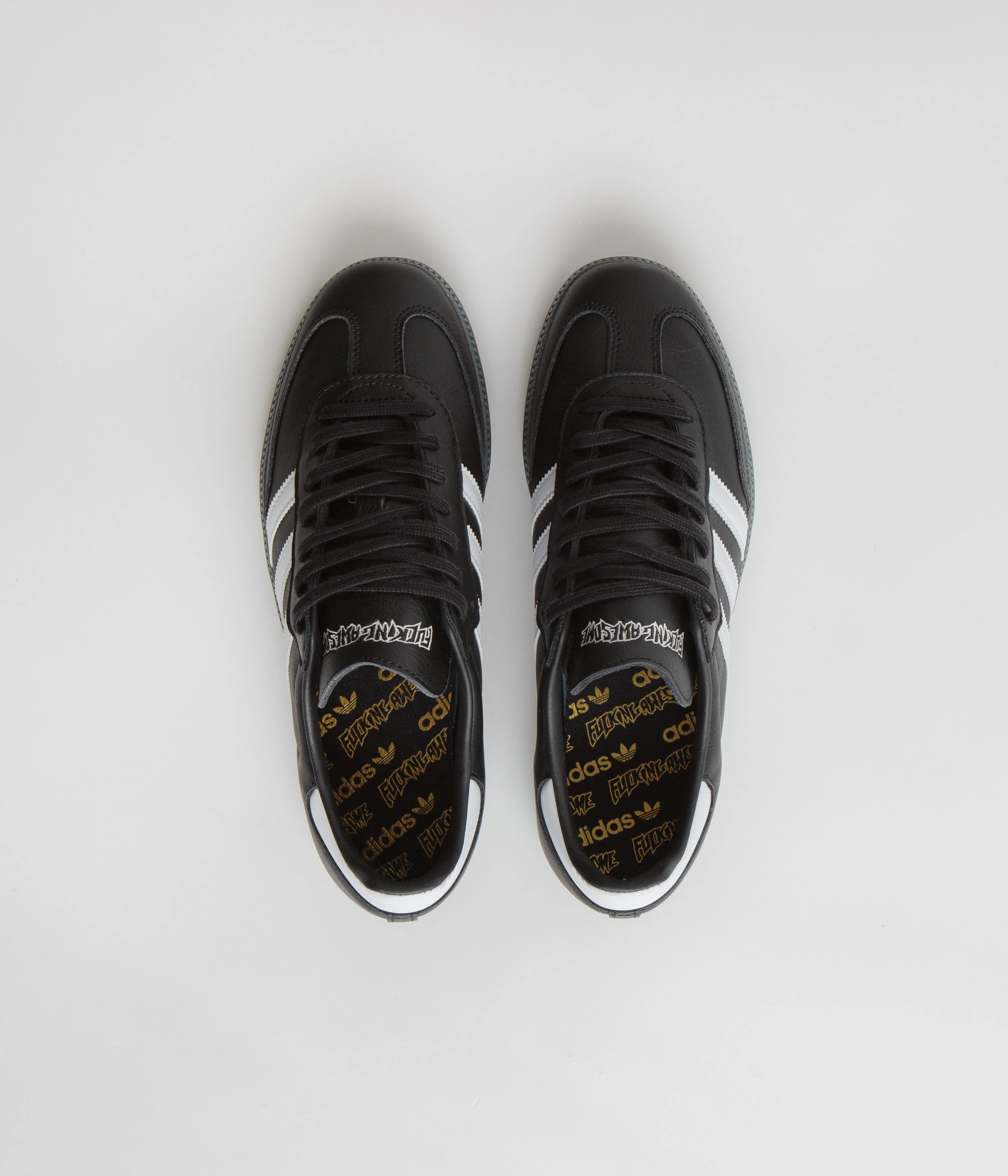 Adidas x Fucking Awesome Samba Shoes - Core Black / FTWR White / Gold Metallic - Image 6