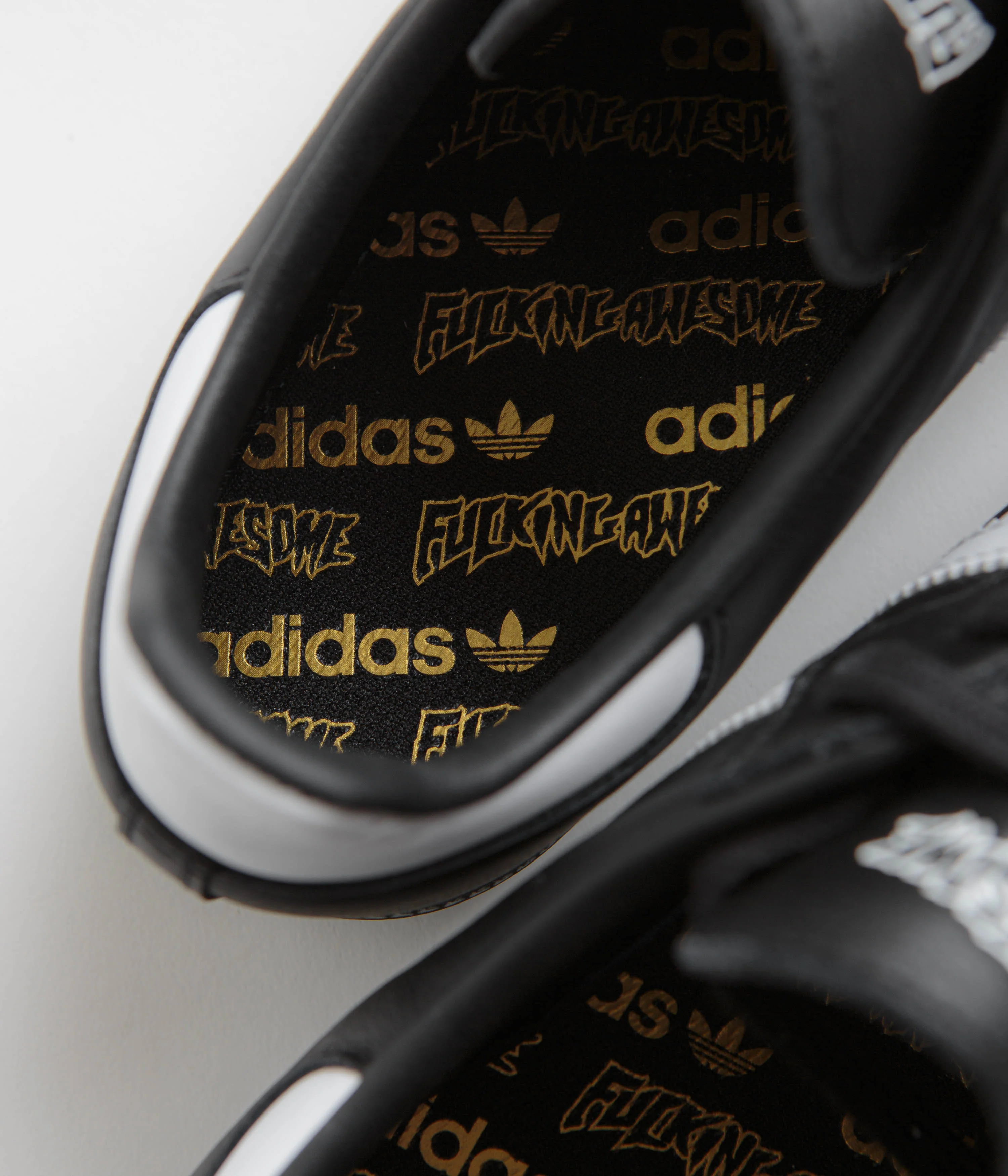 Adidas x Fucking Awesome Samba Shoes - Core Black / FTWR White / Gold Metallic - Image 7
