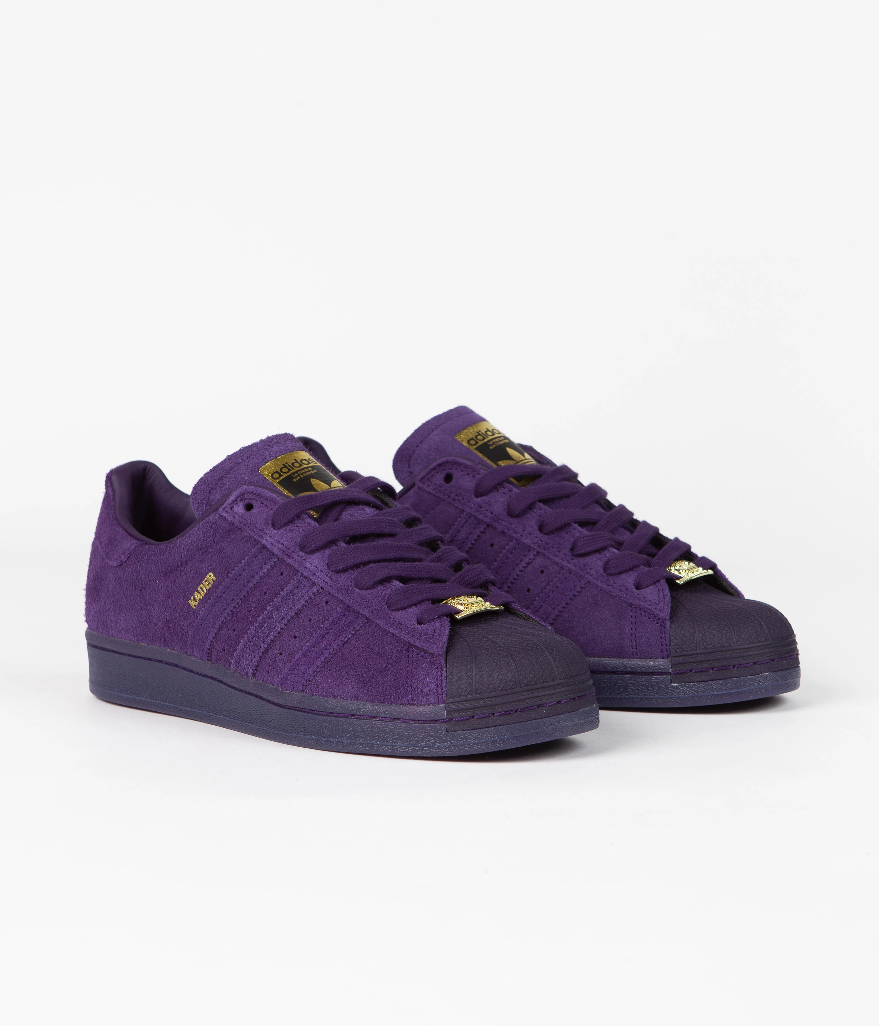 Adidas x Kader Superstar ADV Shoes - Dark Purple / Dark Purple / Gold Metallic - Image 2