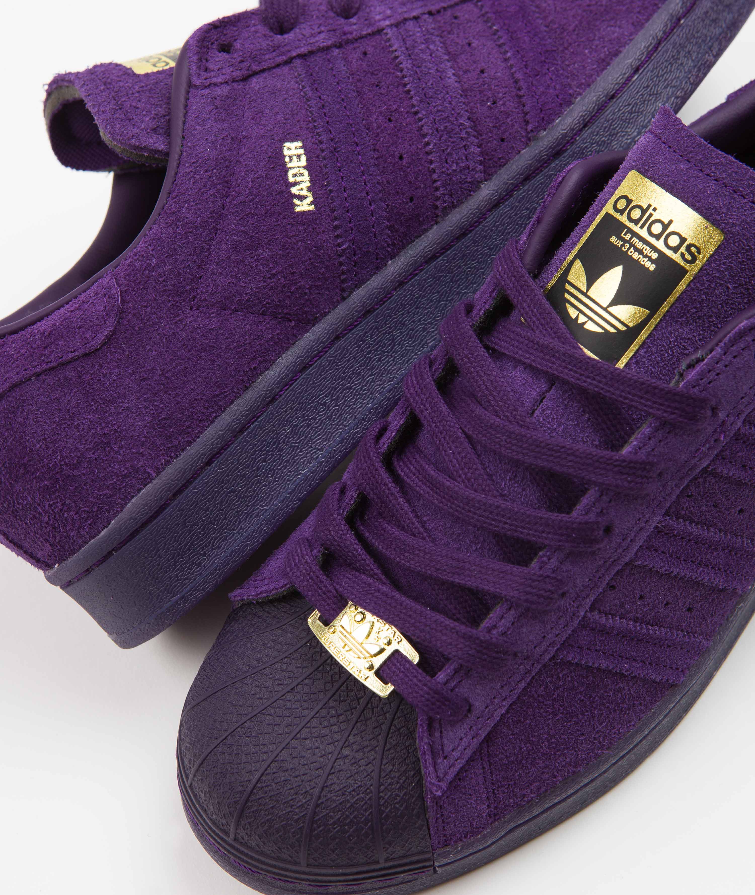 Adidas x Kader Superstar ADV Shoes - Dark Purple / Dark Purple / Gold Metallic - Image 3