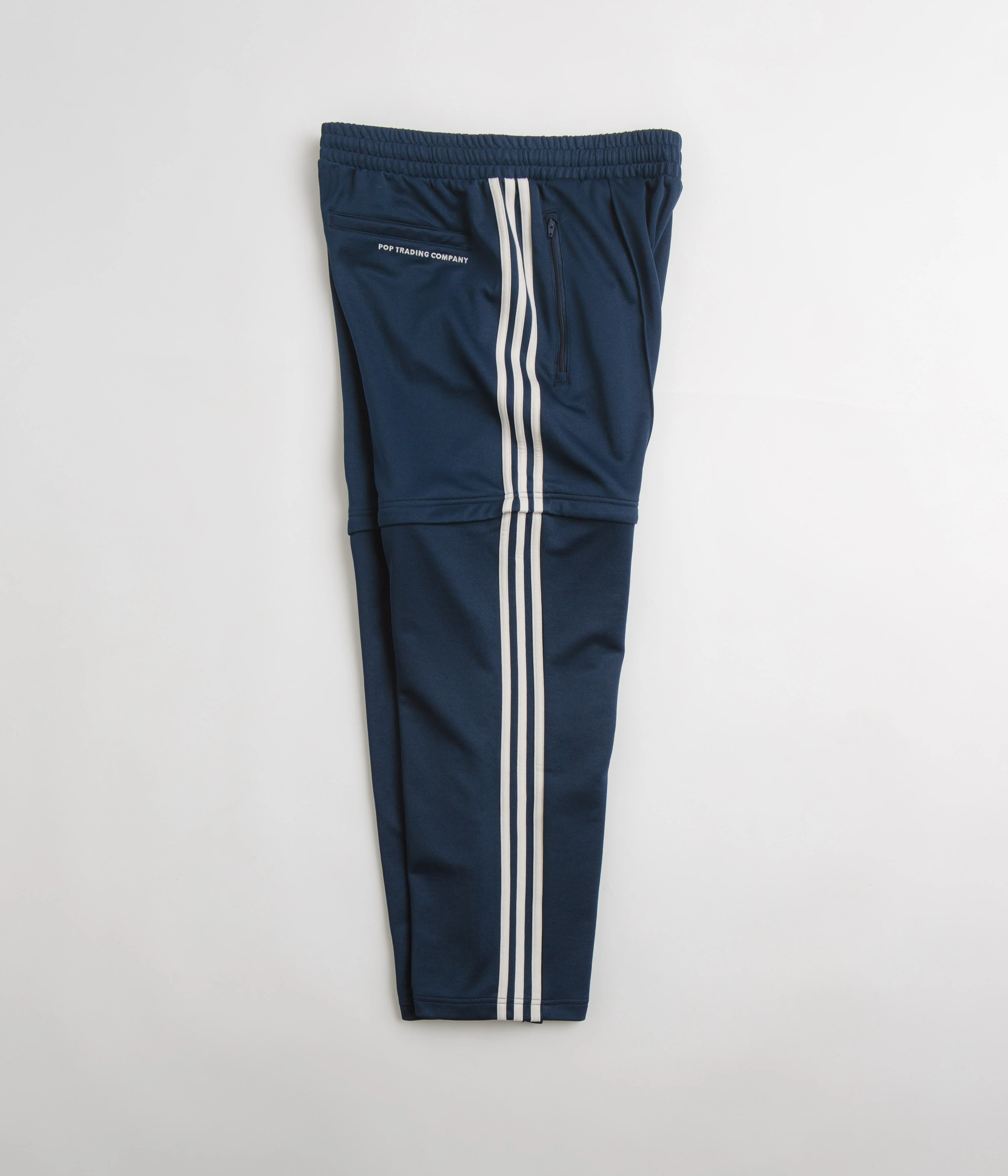 Adidas x Pop Trading Company Beckenbauer Track Pants - Collegiate Navy / Chalk White - Image 2