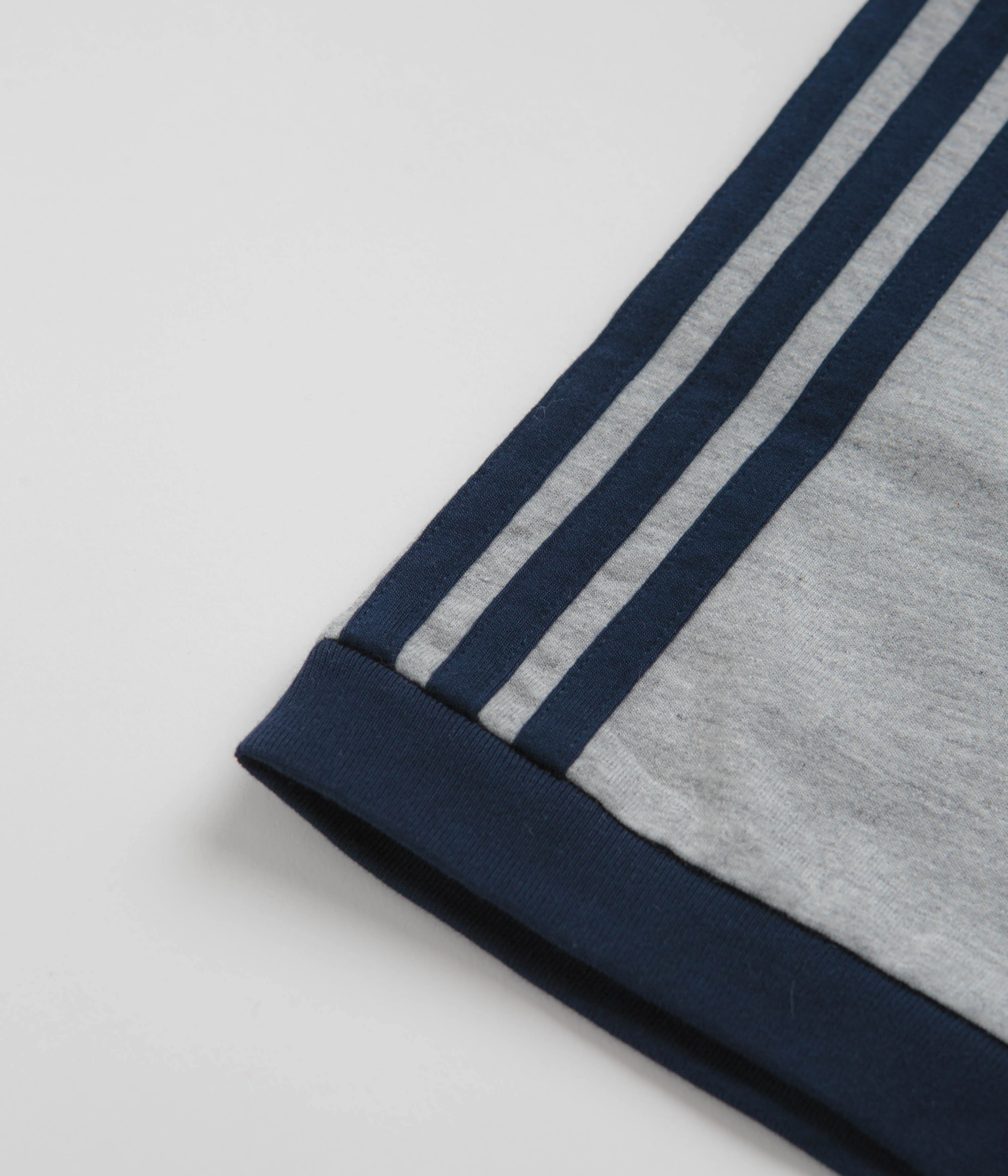 Adidas x Pop Trading Company Classic T-Shirt - Medium Grey Heather / Collegiate Navy - Image 4