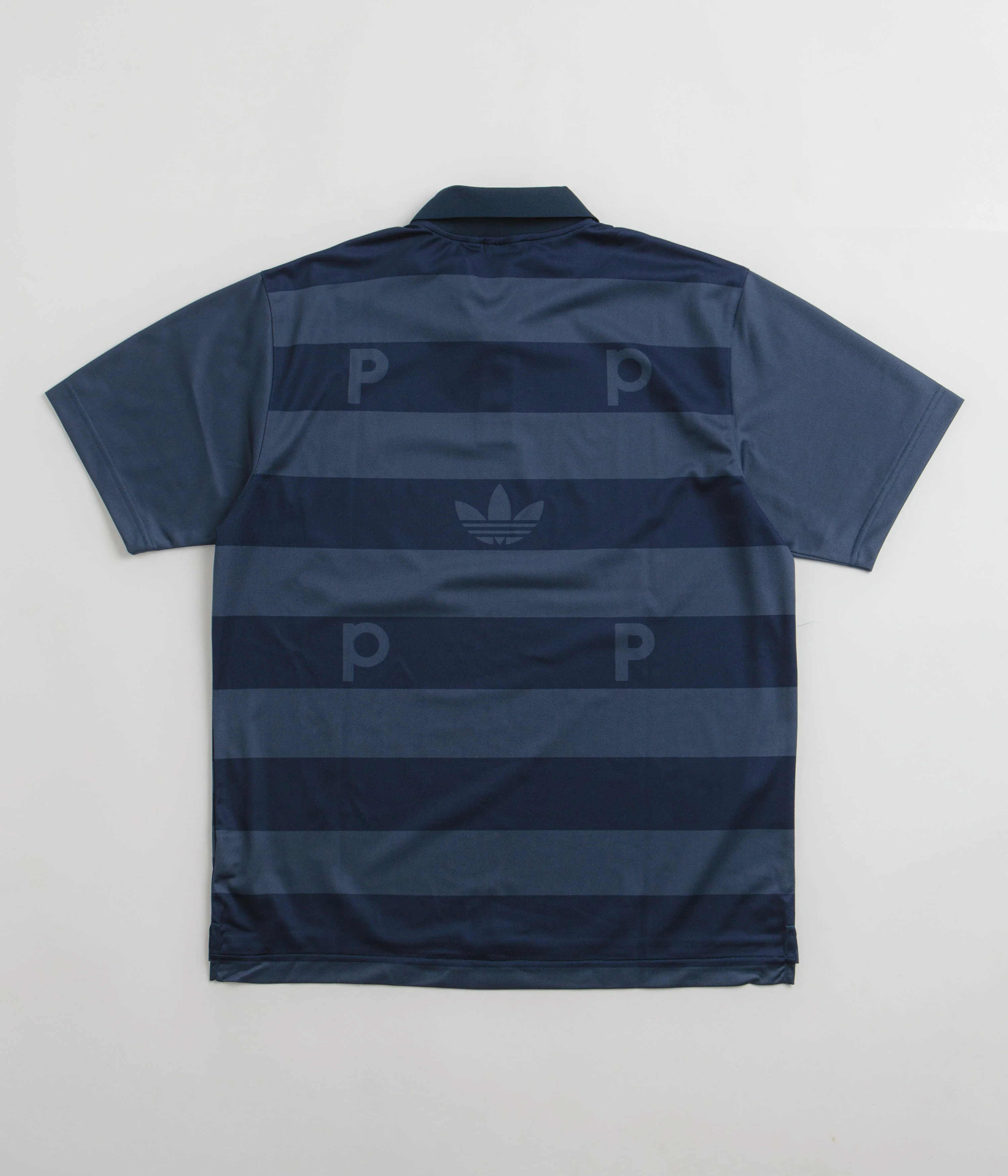 Adidas x Pop Trading Company Polo Shirt - Crew Navy / Collegiate Navy - Image 2