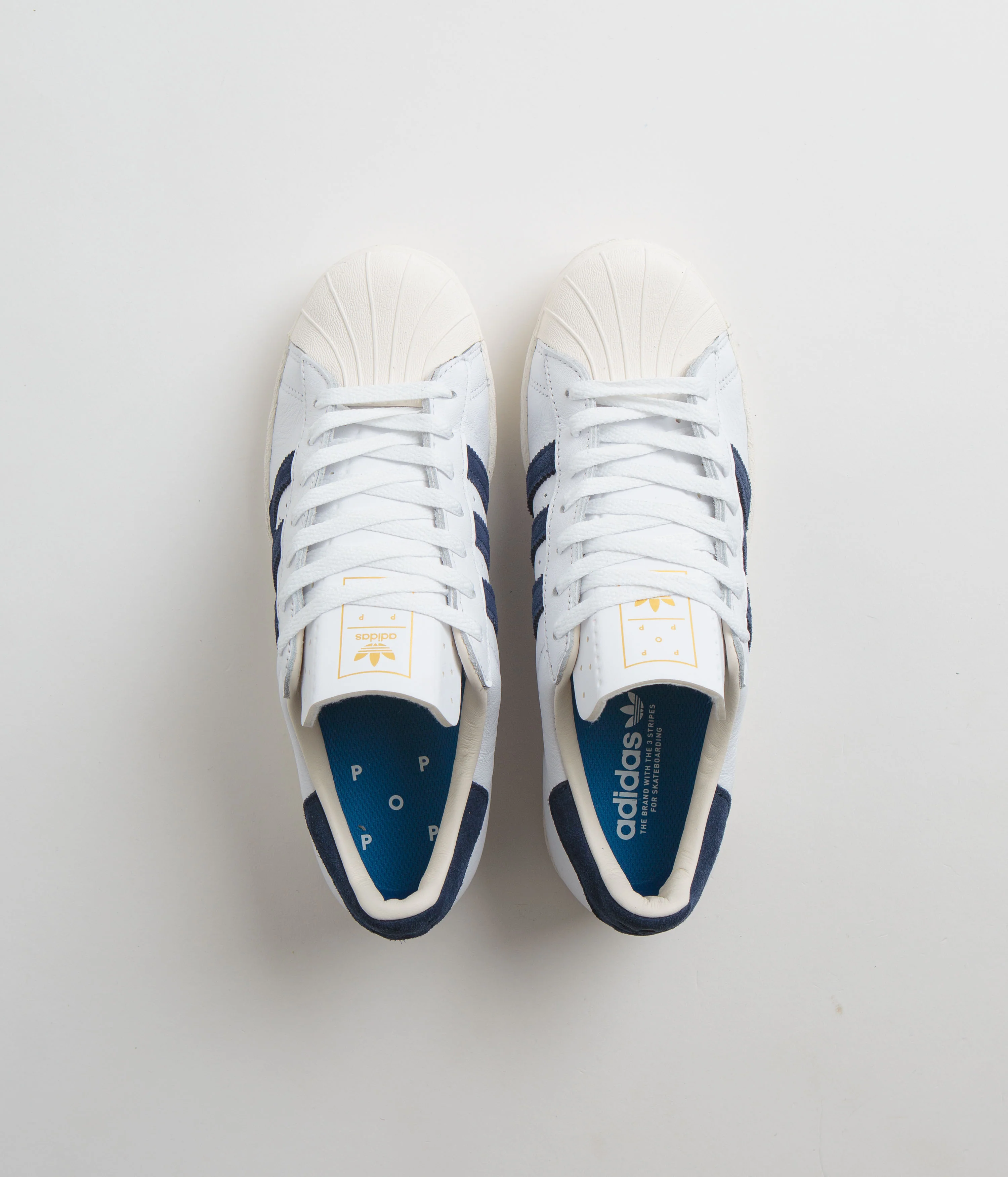 Adidas x Pop Trading Company Superstar ADV shoes - FTWR White / Collegiate Navy / Chalk White - Image 7