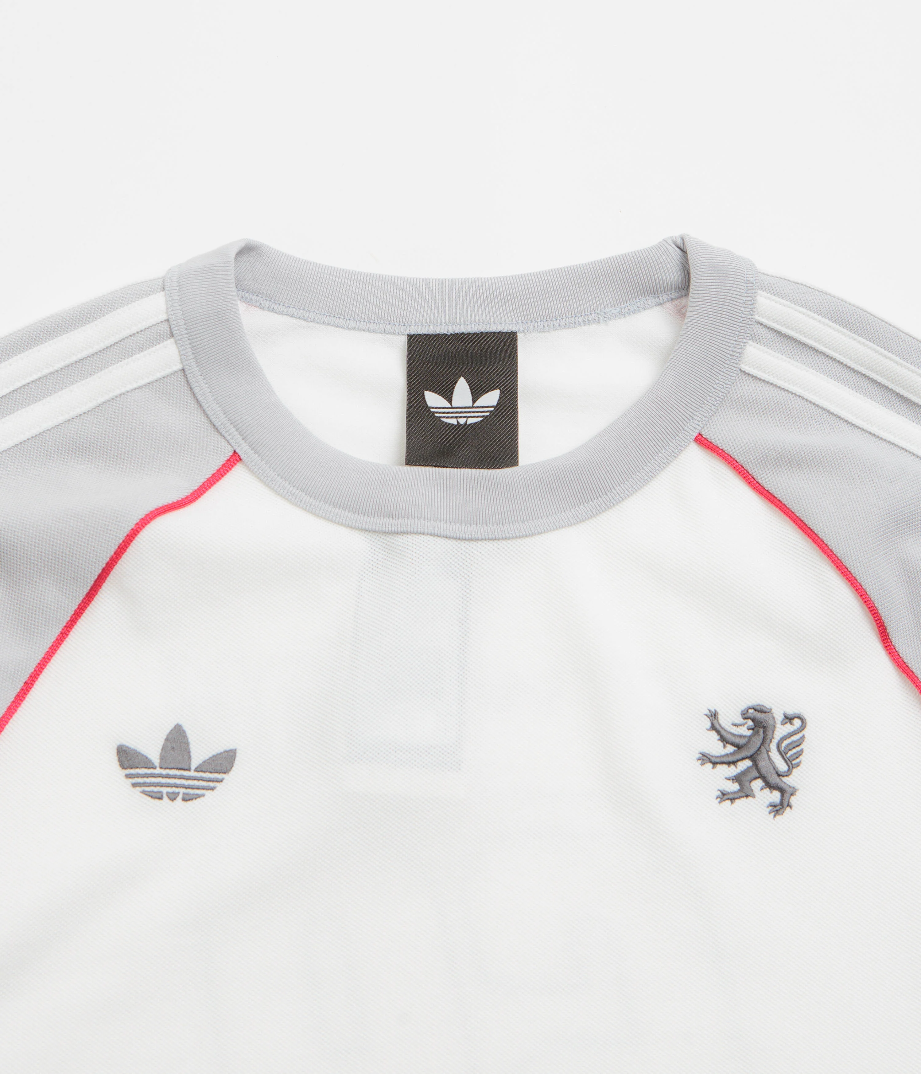 Adidas x Wall Street x Olympique Lyonnais Jersey - White / Solid Grey / Active Pink - Image 3