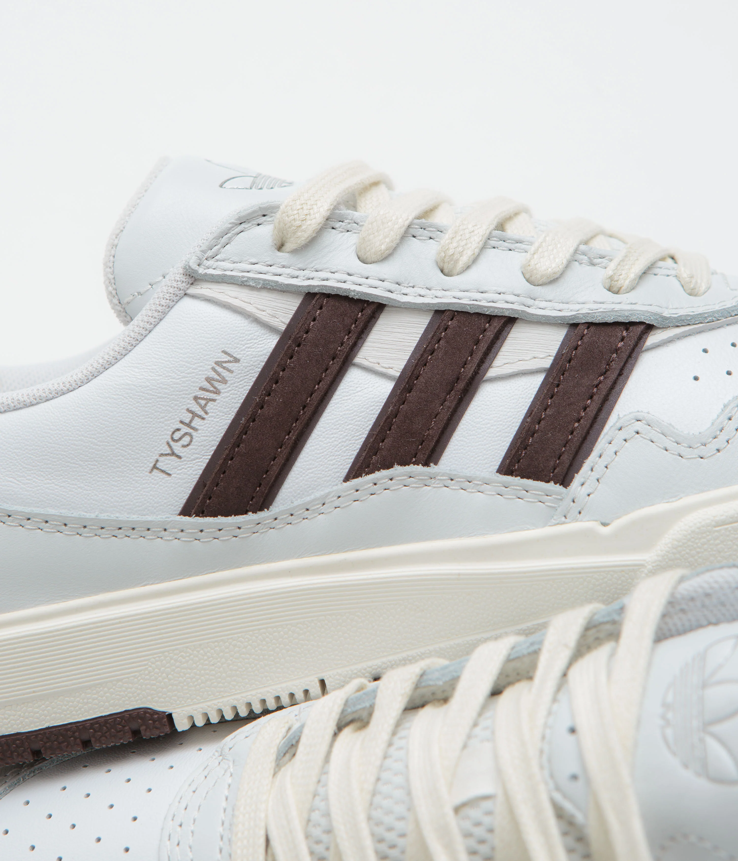 Adidas x Zach Saraceno Tyshawn II Shoes - Crystal White / Shadow Brown / Off White - Image 3