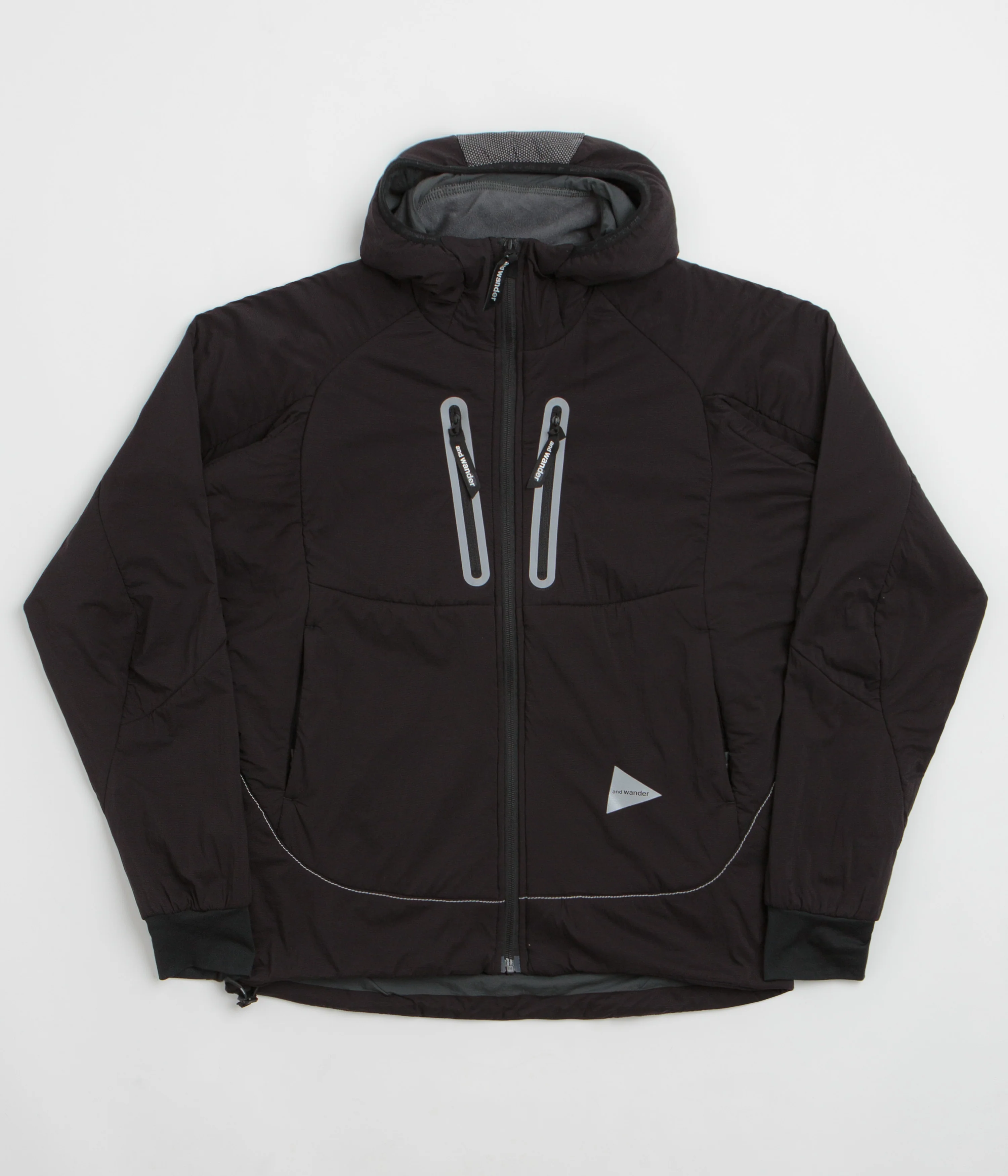 and wander Alpha Air Full Zip Hoodie - Black