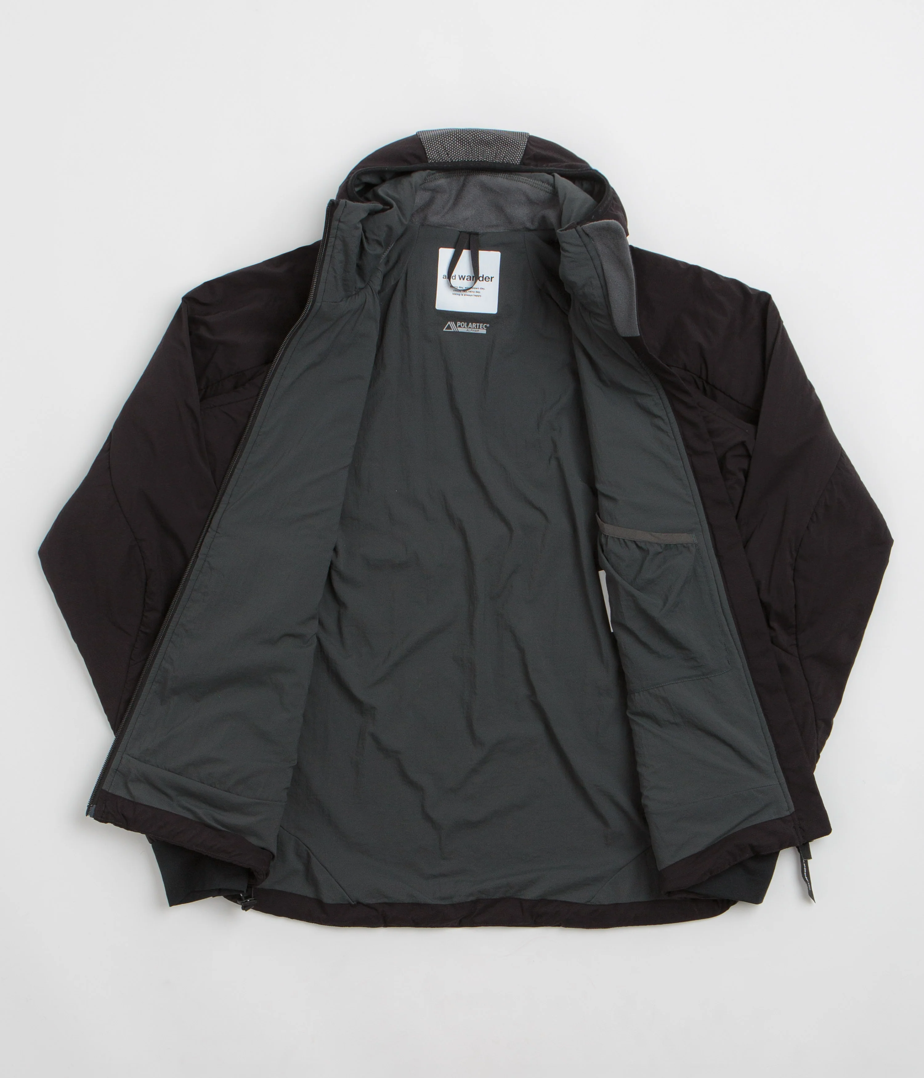 and wander Alpha Air Full Zip Hoodie - Black - Image 2