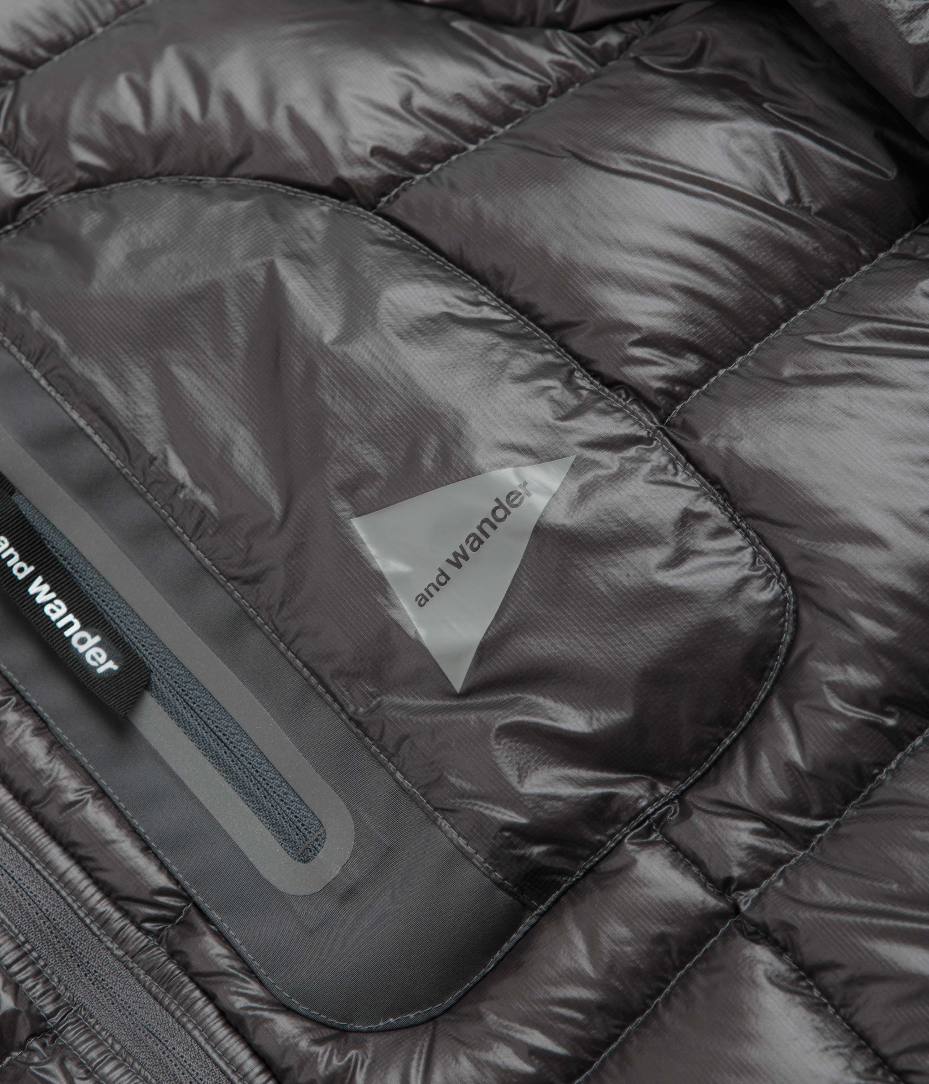 and wander Diamond Stitch Down Jacket - Grey - Image 4