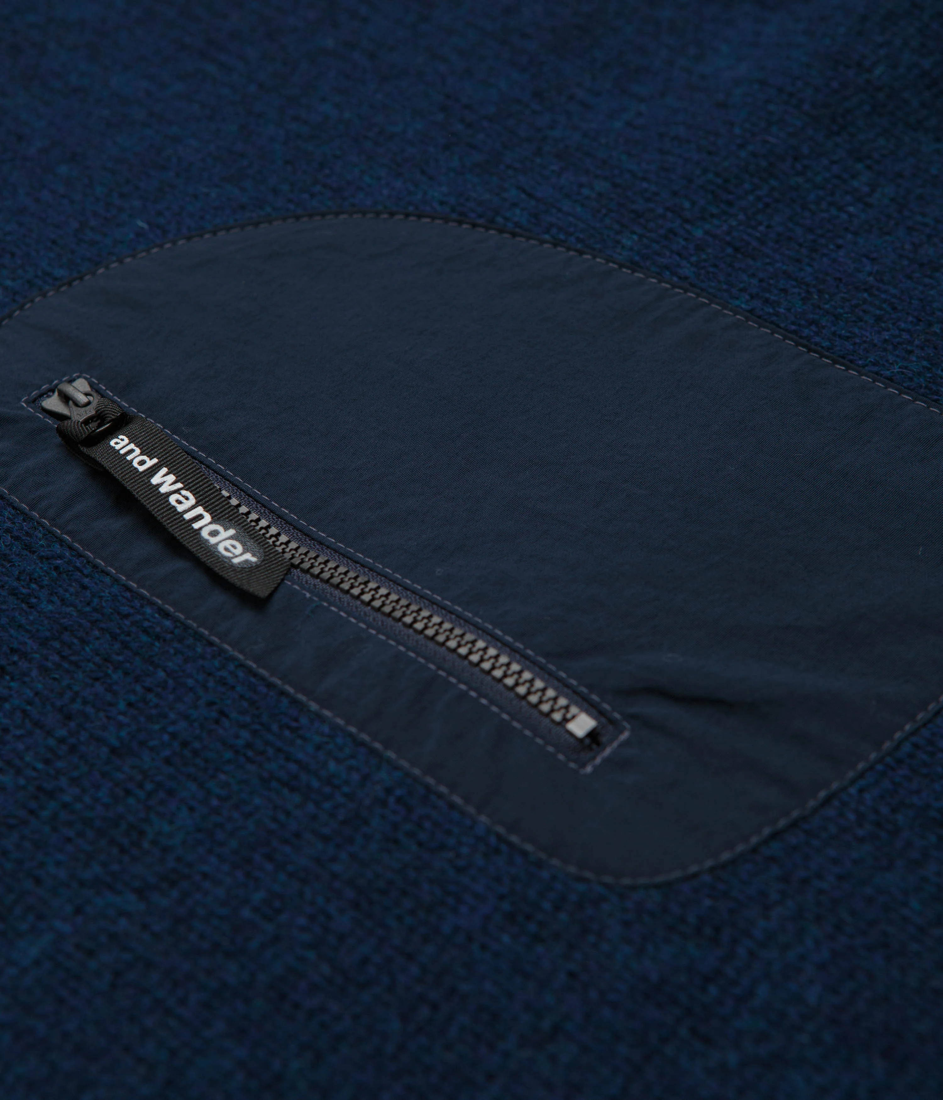 and wander Shetland Wool Sweatshirt - Blue - Image 3