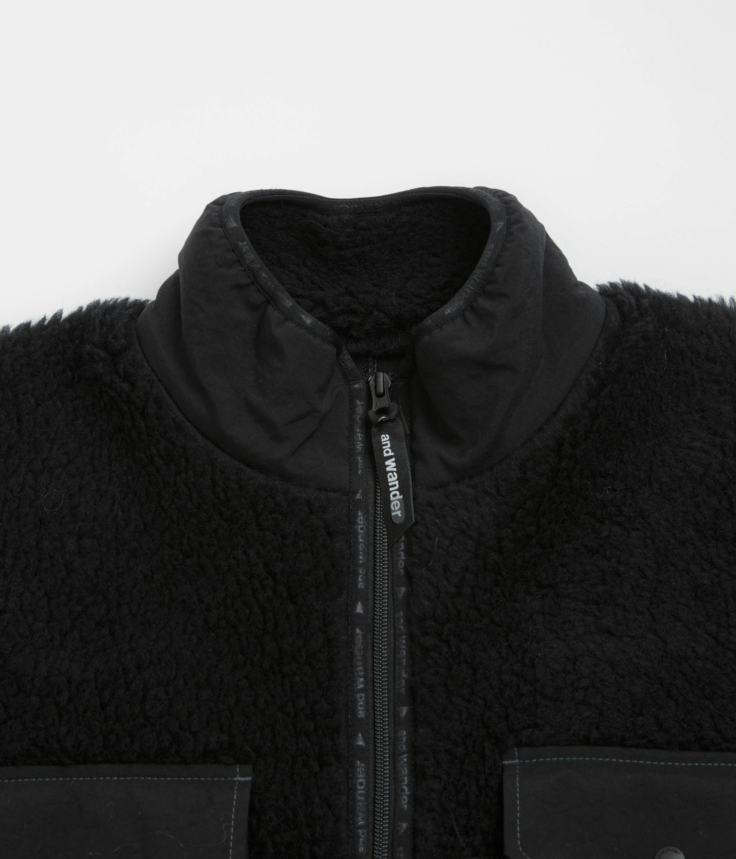 and wander Wool Boa Jacket - Black - Image 3