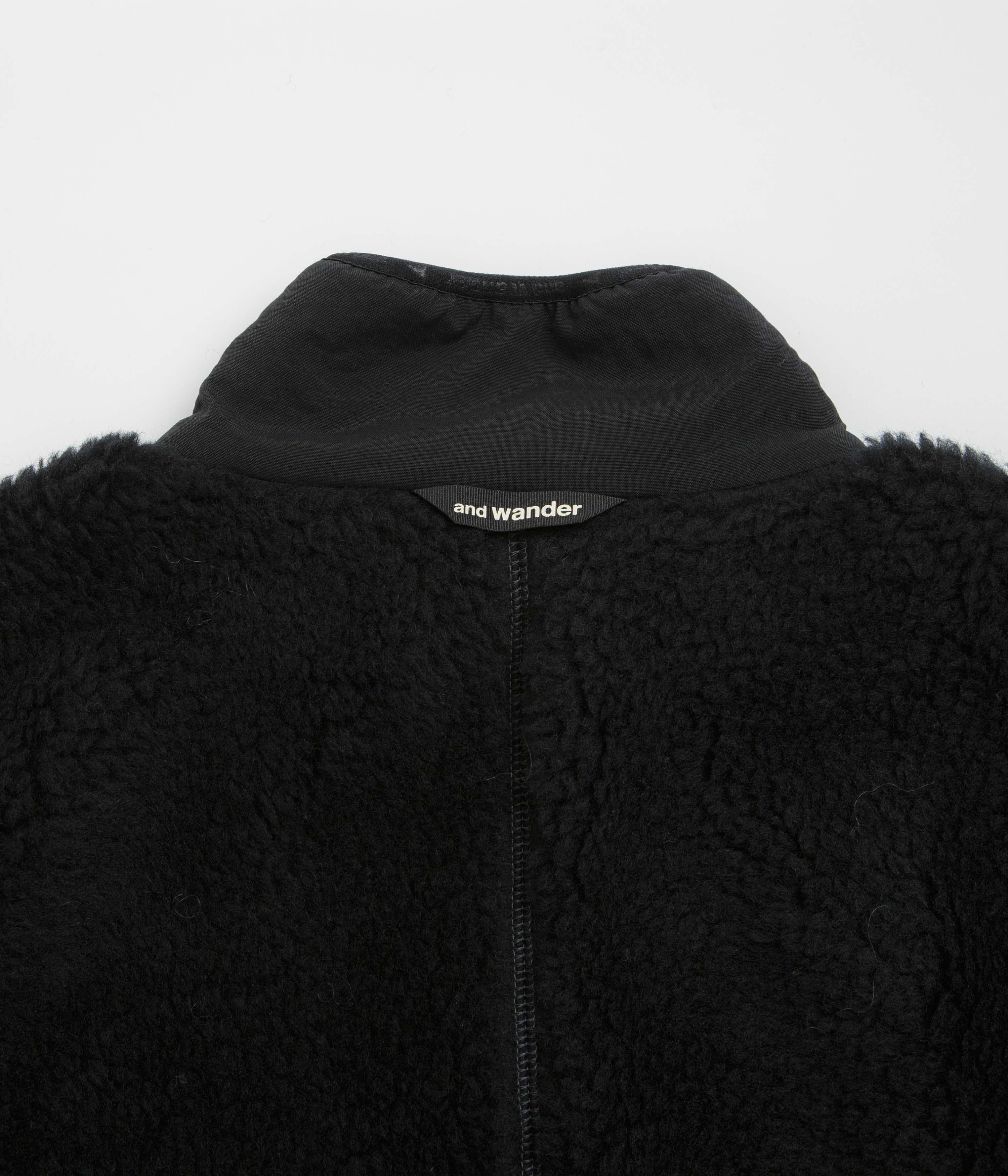 and wander Wool Boa Jacket - Black - Image 4