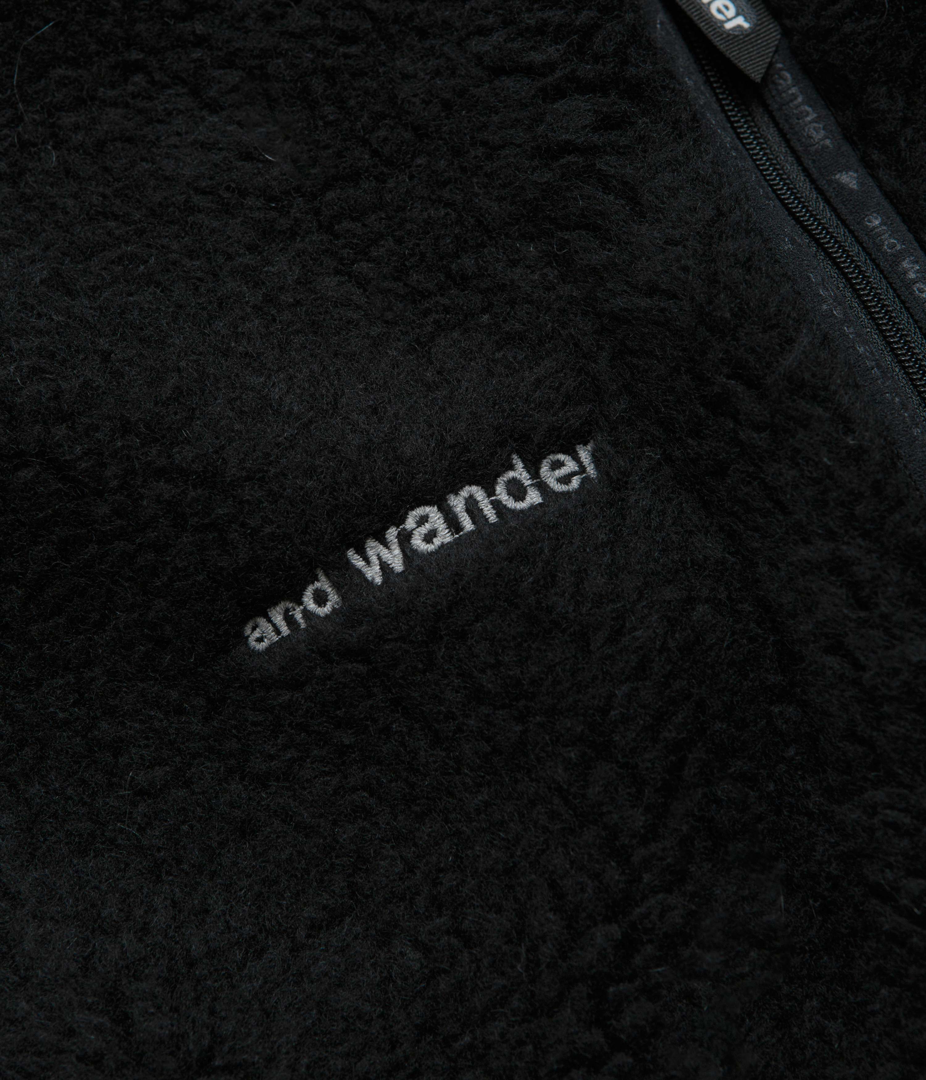 and wander Wool Boa Jacket - Black - Image 5