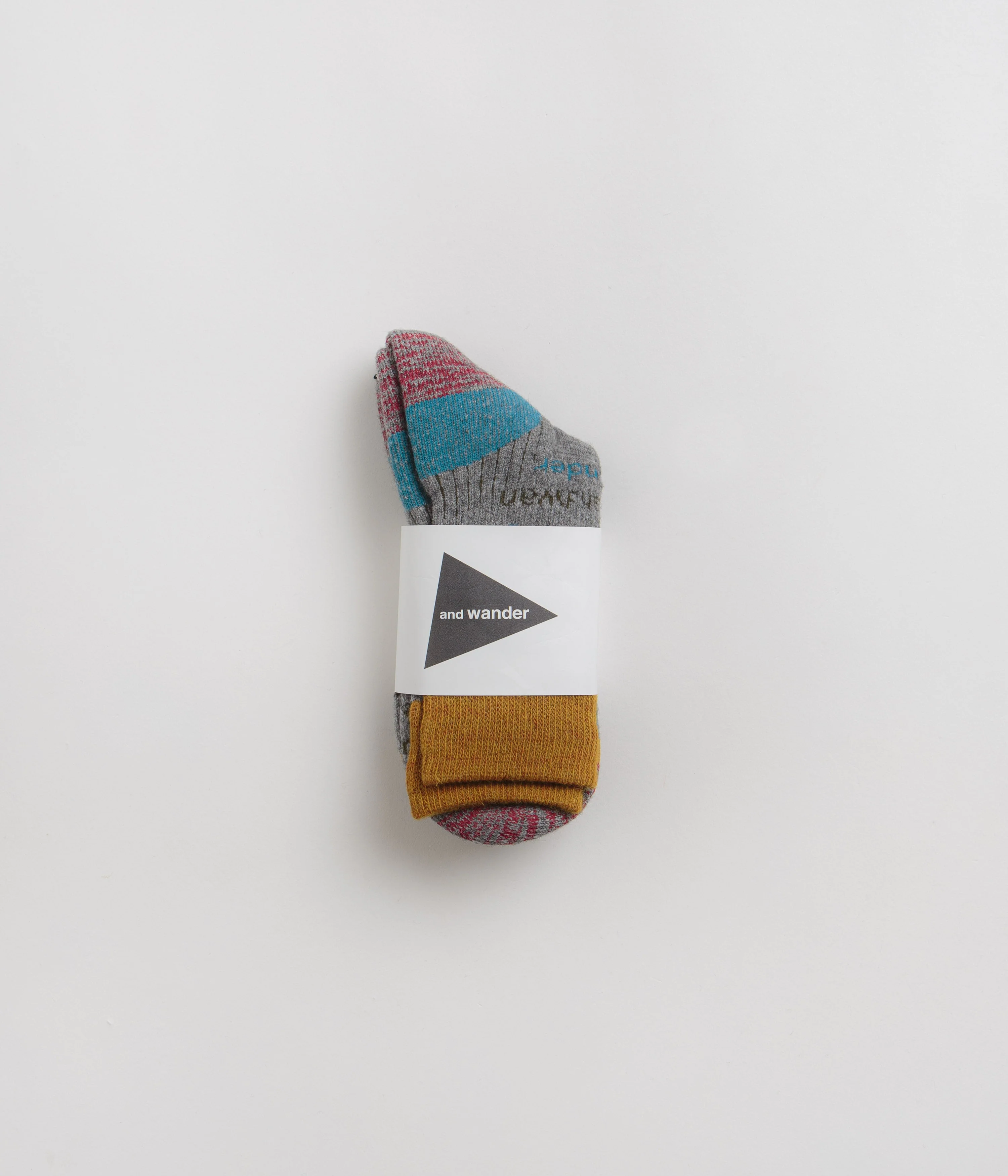 and wander Wool Socks - Light Grey - Image 3