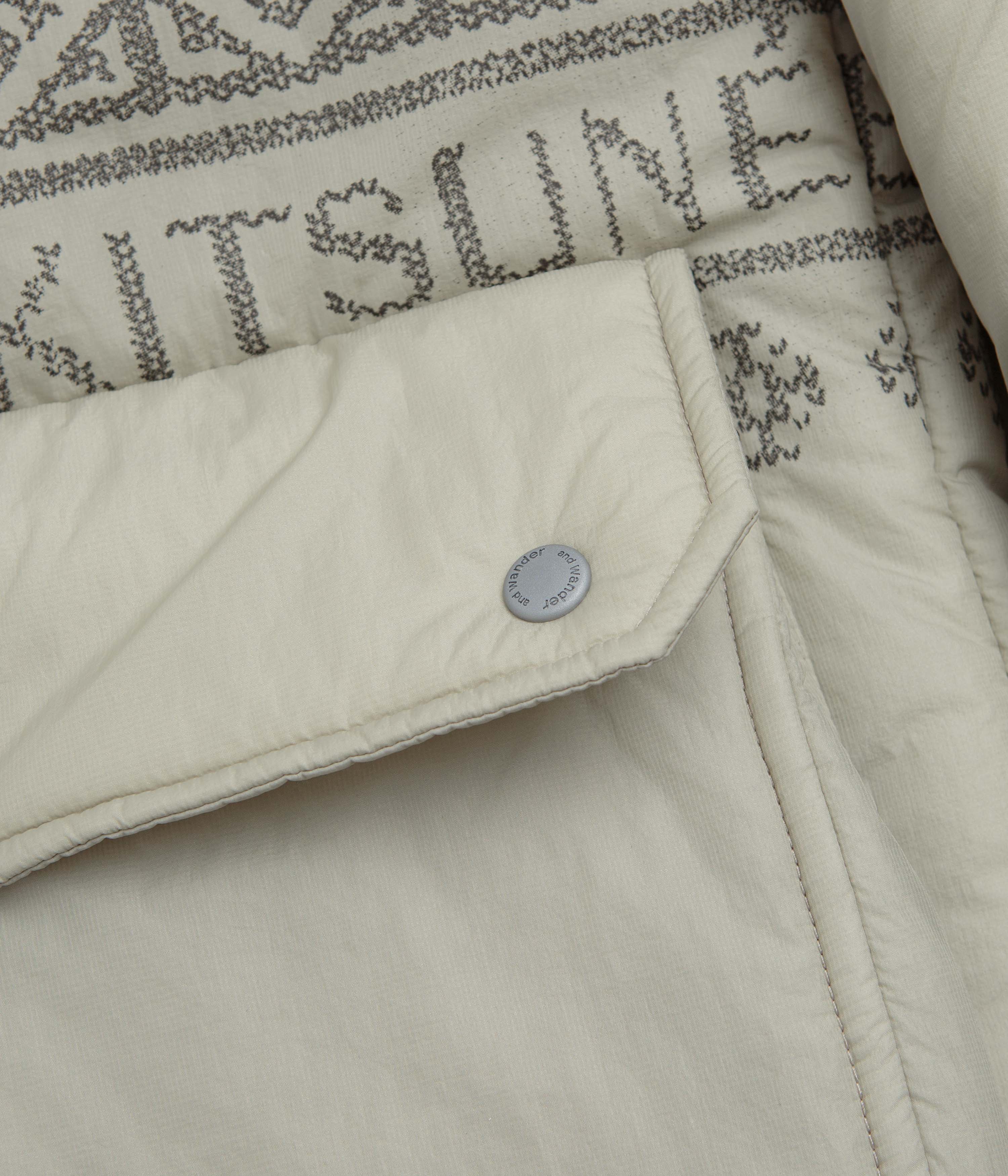 and wander x Maison Kitsune Nordic Border Insulation Jacket - Light Beige - Image 4