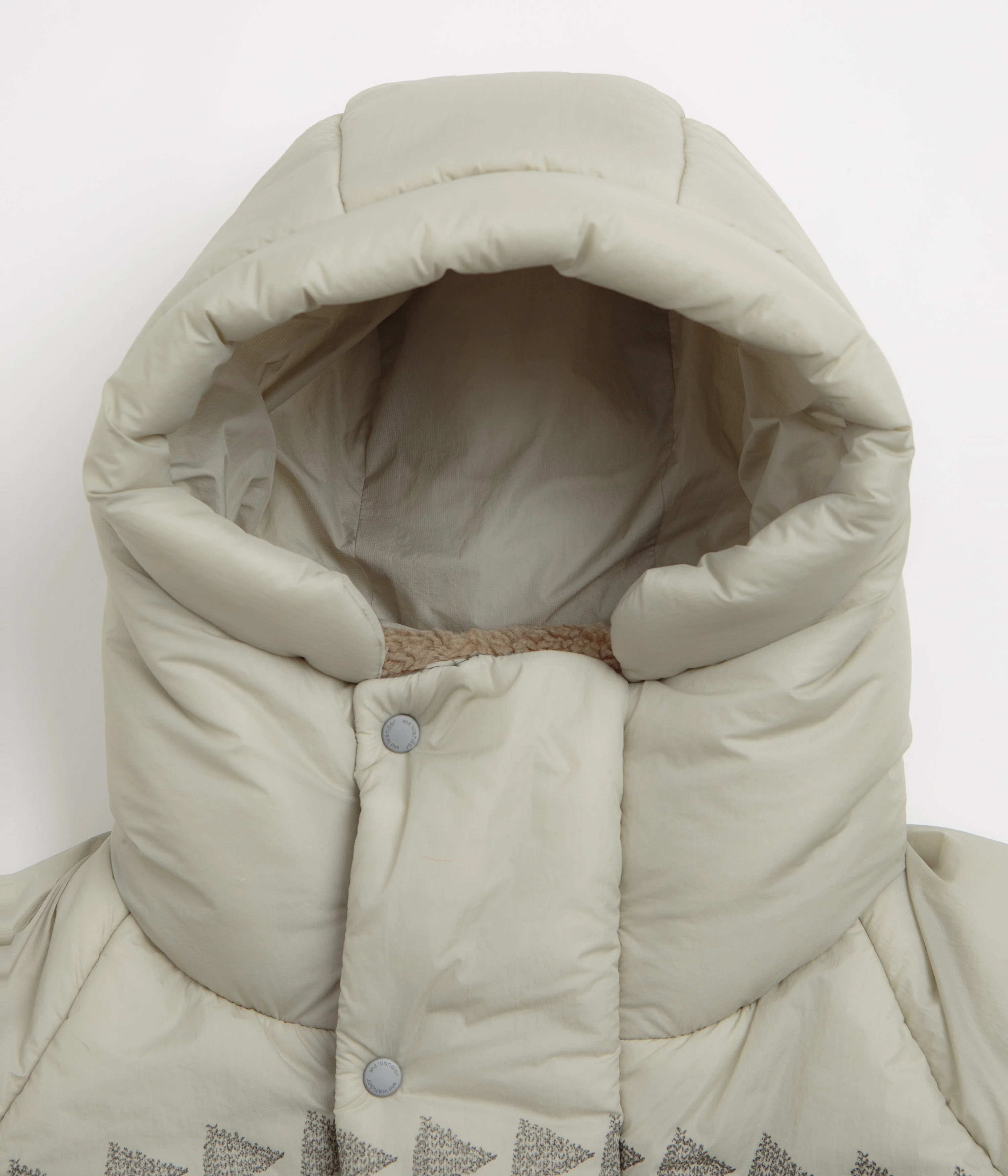 and wander x Maison Kitsune Nordic Border Insulation Jacket - Light Beige - Image 5