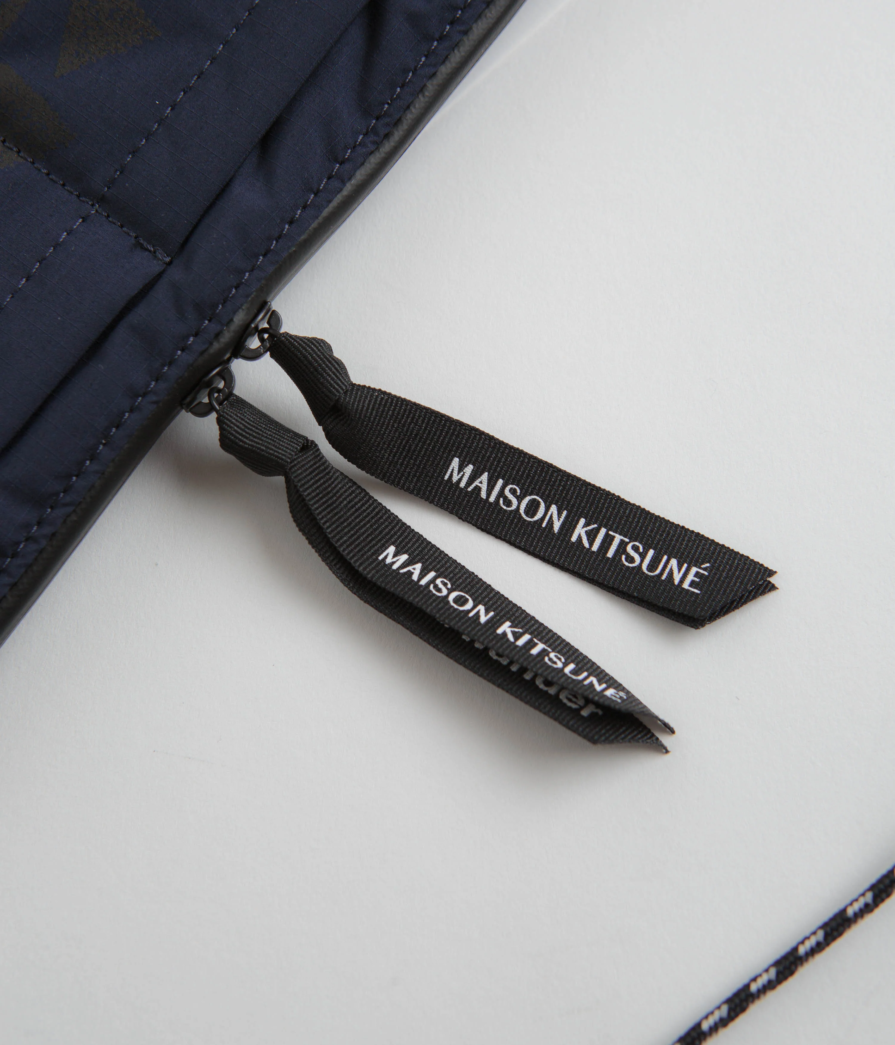 and wander x Maison Kitsune Sacoche - Navy - Image 3