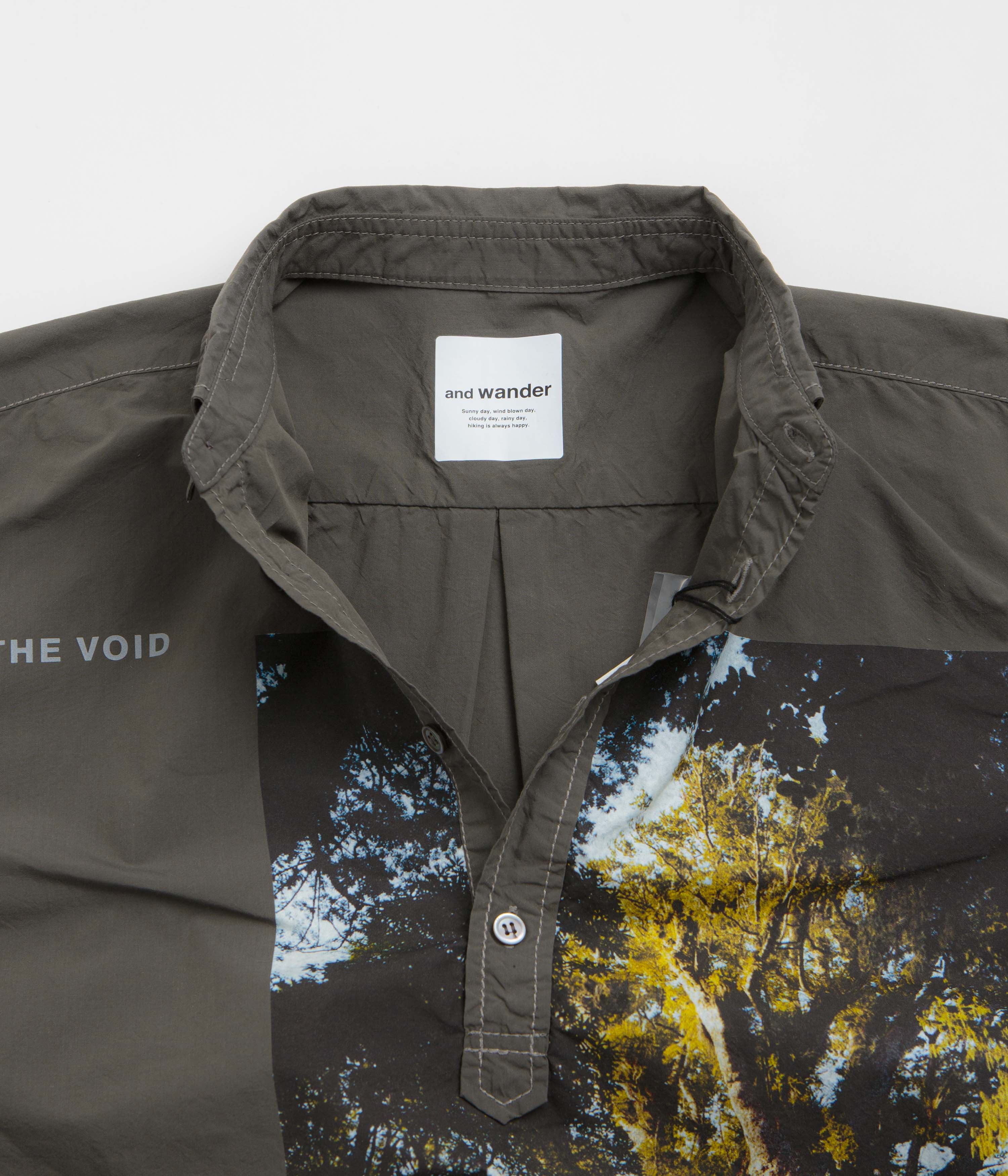 and wander x Naoki Ishikawa The Void Tree Shirt - Charcoal - Image 4