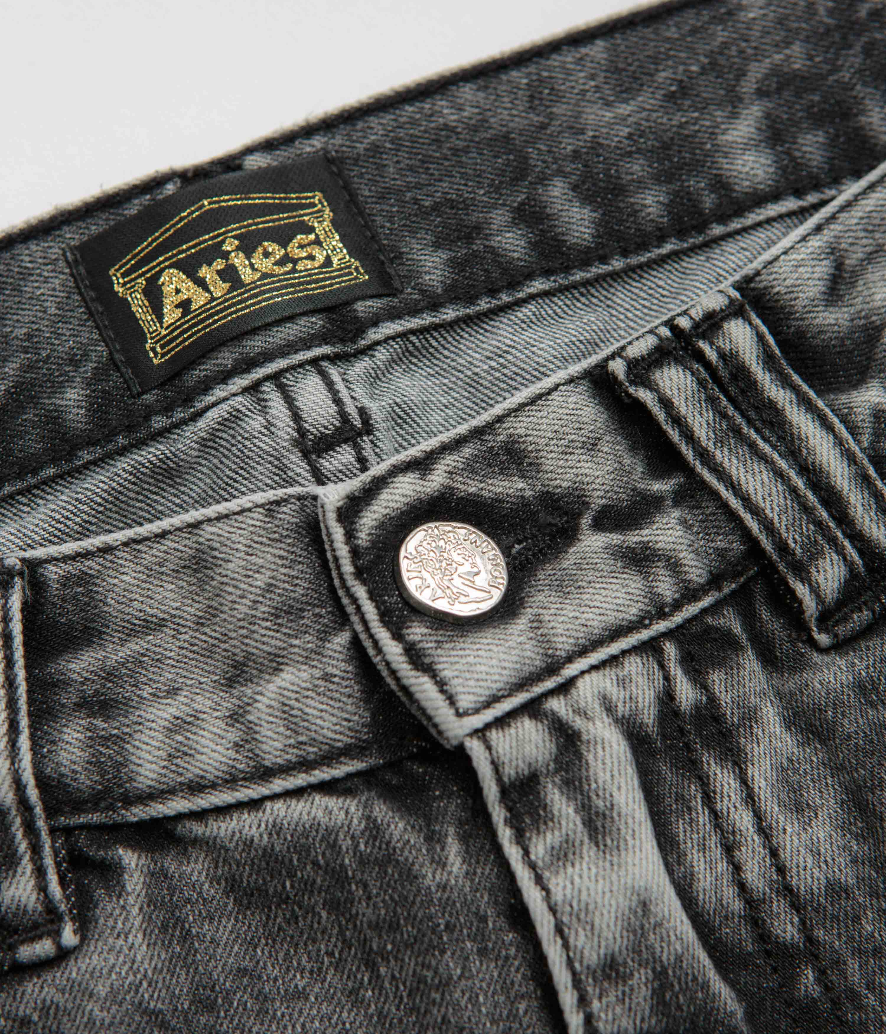 Aries Acid Wash Carpenter Jeans - Black - Image 4