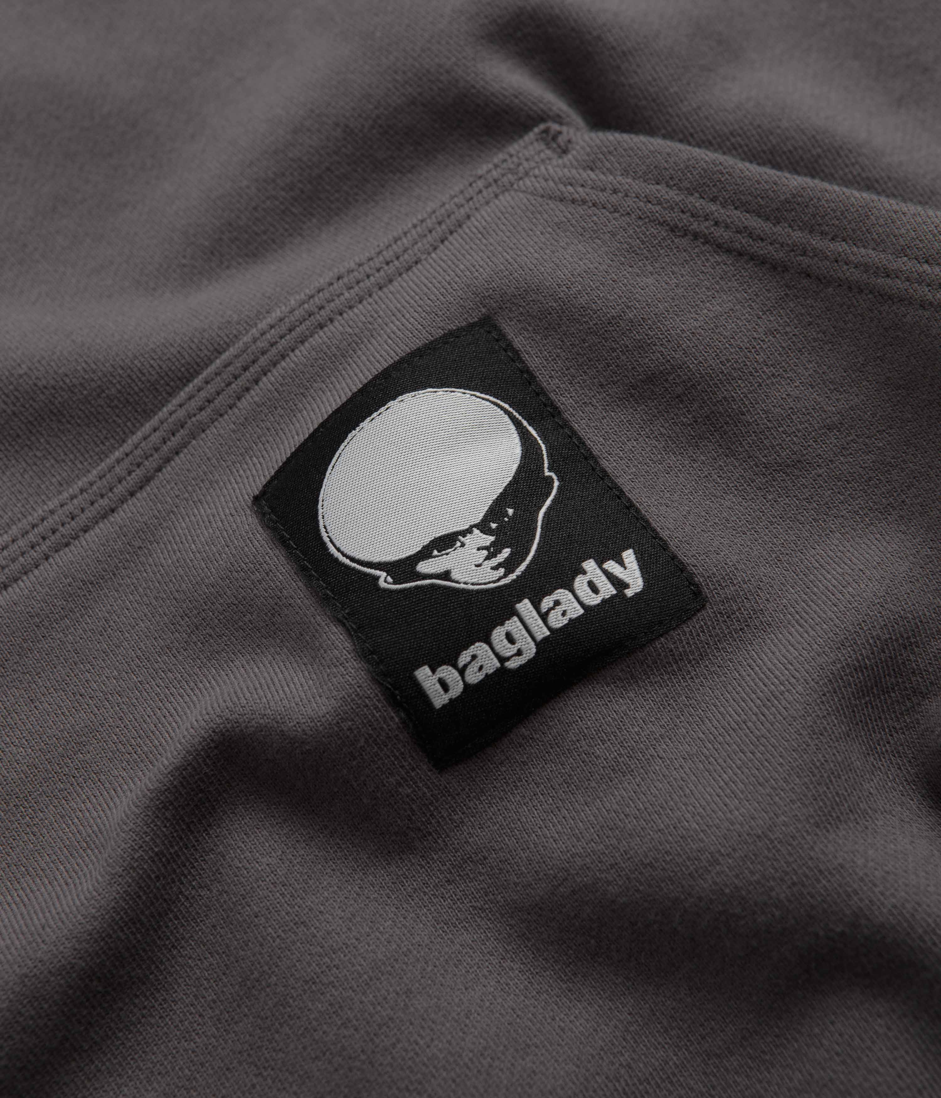 Baglady Alien Logo Hoodie - Charcoal - Image 3