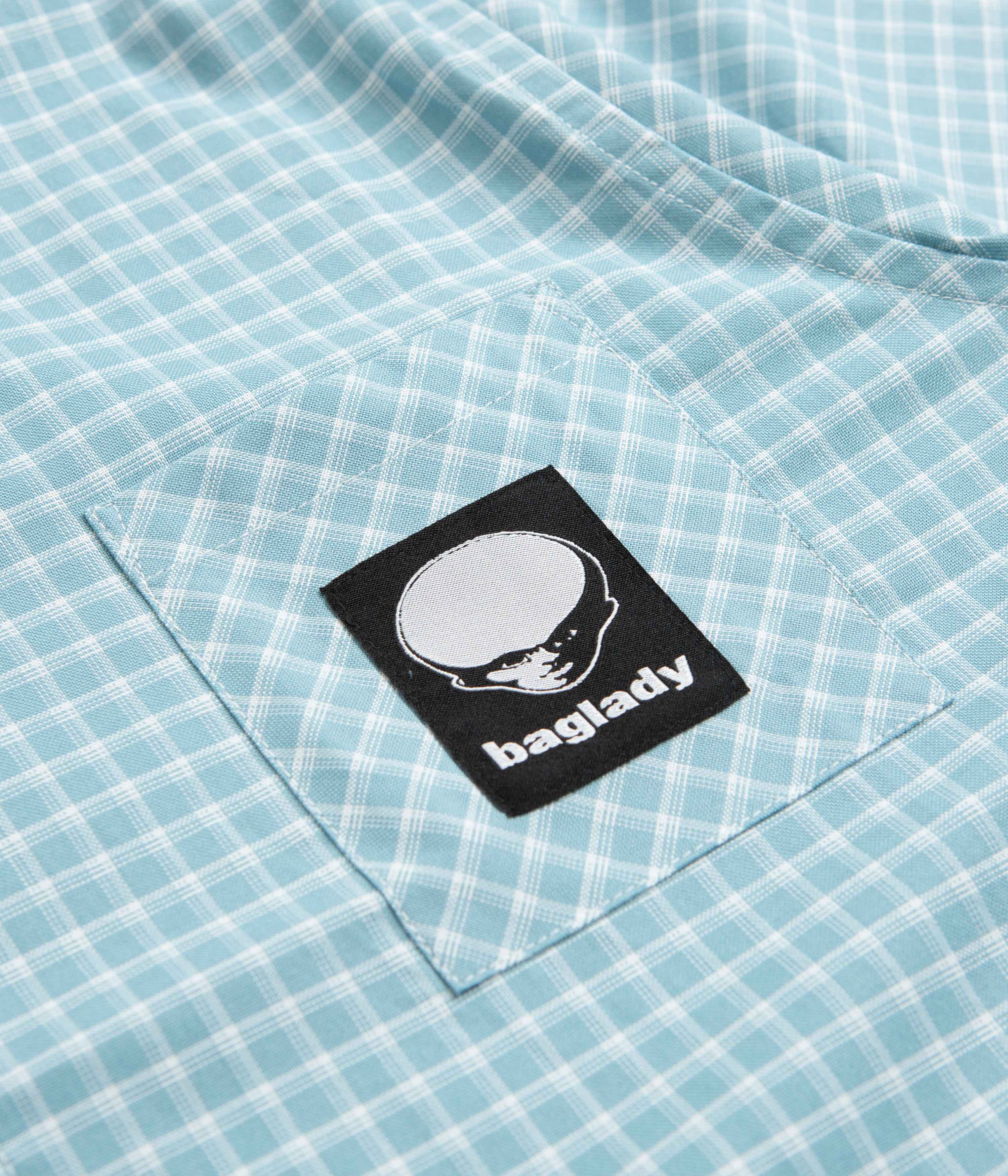 Baglady Alien Logo Shirt - Pacific Blue / White - Image 2