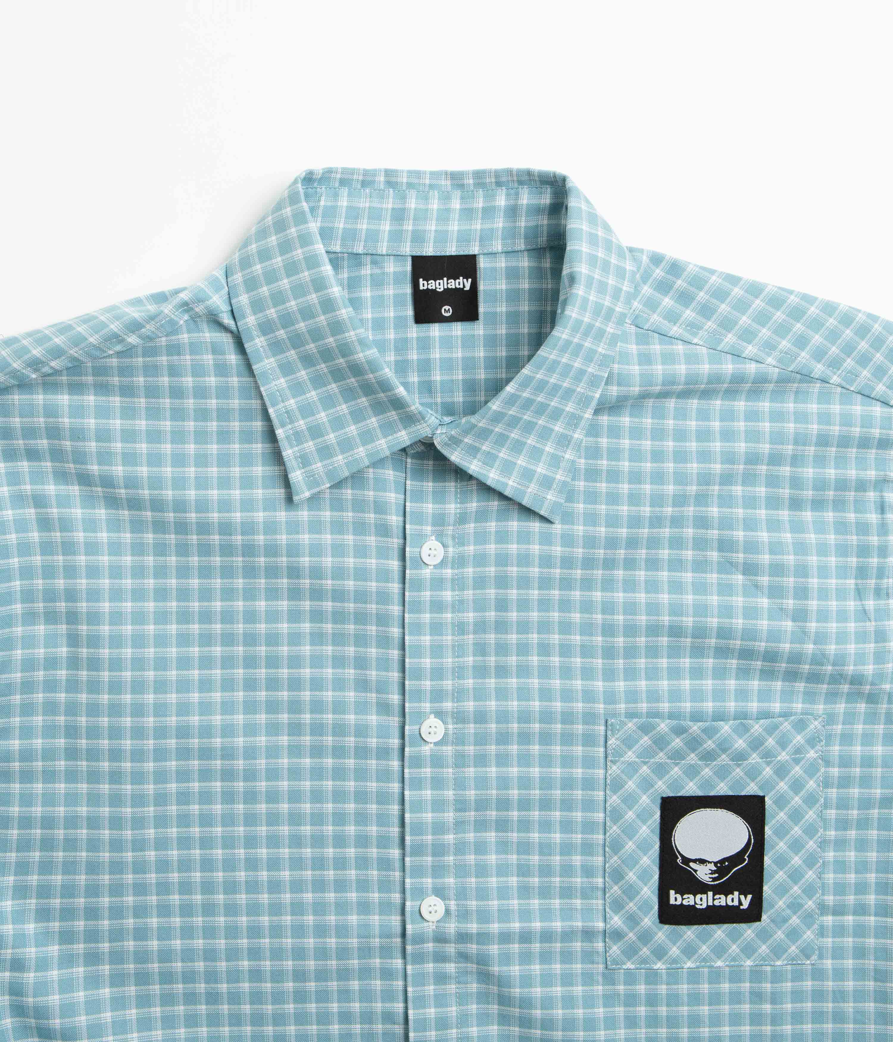 Baglady Alien Logo Shirt - Pacific Blue / White - Image 3