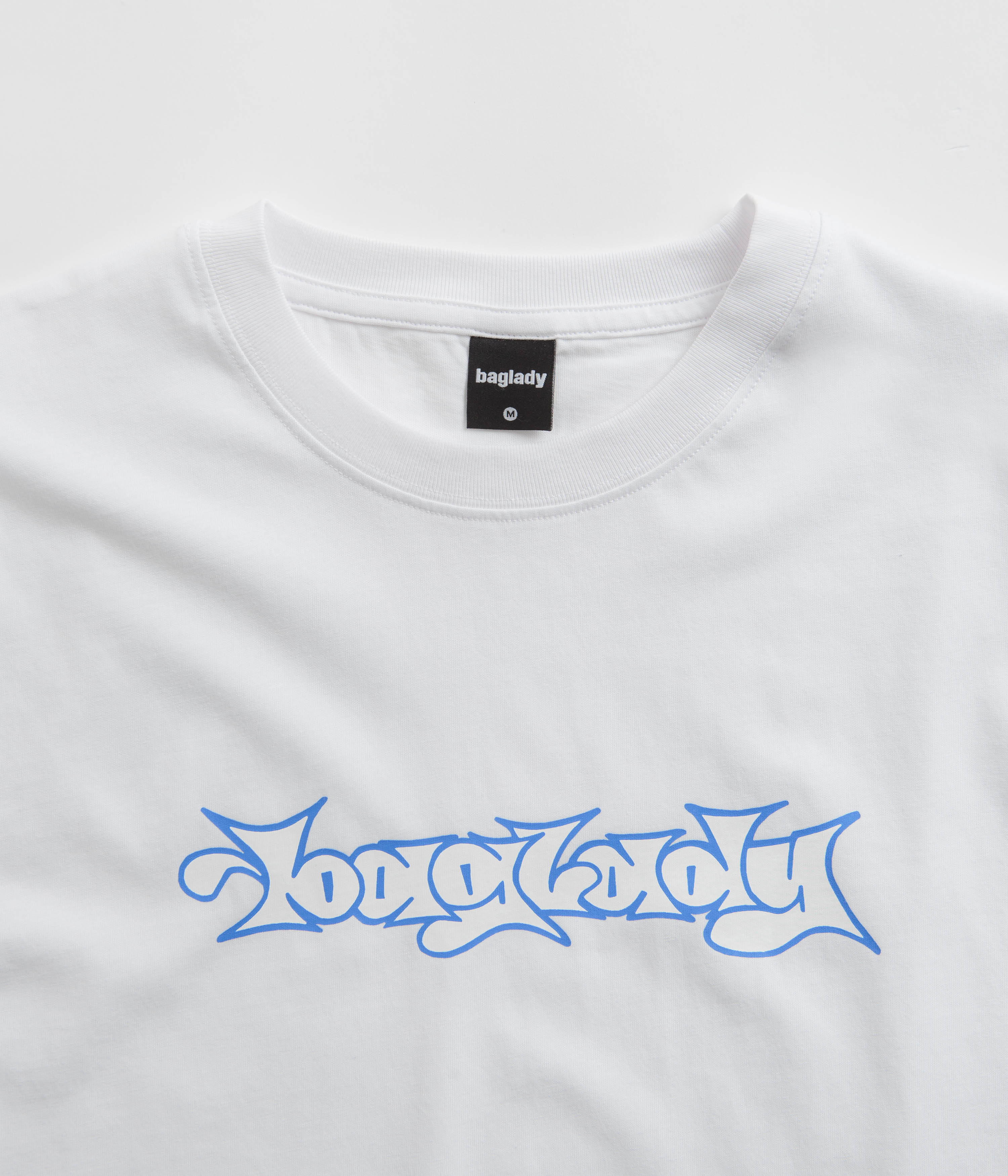 Baglady Bootleg Throw Up Logo T-Shirt - White - Image 3